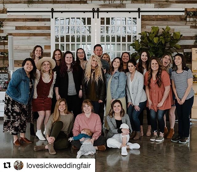 #Repost @lovesickweddingfair with @get_repost
・・・
thank you so much to everyone who joined us yesterday. This crazy talented group put in the long hours for you + we loved meeting every single one of you. .
(Elbow bump) &mdash;April
