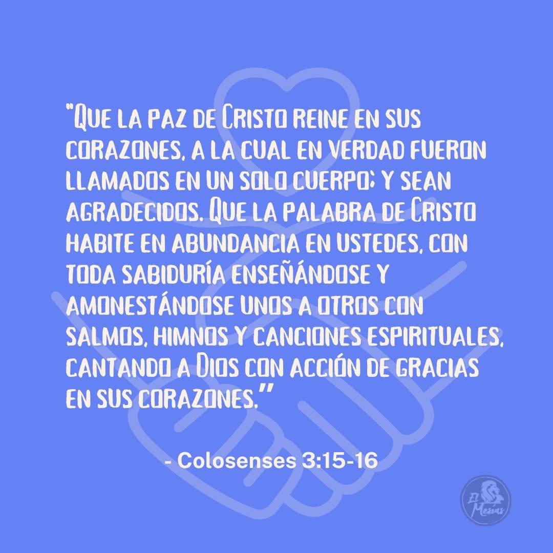 Estudio b&iacute;blico a las 6:30pm mi&eacute;rcoles 17 de Abril 

🙏🏼Oracion- 🎶alabanza con himnos - 📖palabra de Dios 

La palabra de Cristo es fundamental para nuestra fe. Seguimos nuestro estudio b&iacute;blico de &ldquo;Pacificadores&rdquo; al