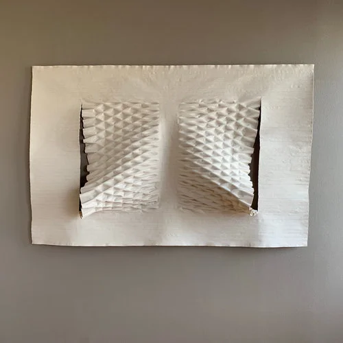 Killyvolgan , 2019. 53” x 85” x 15”, unbleached canvas