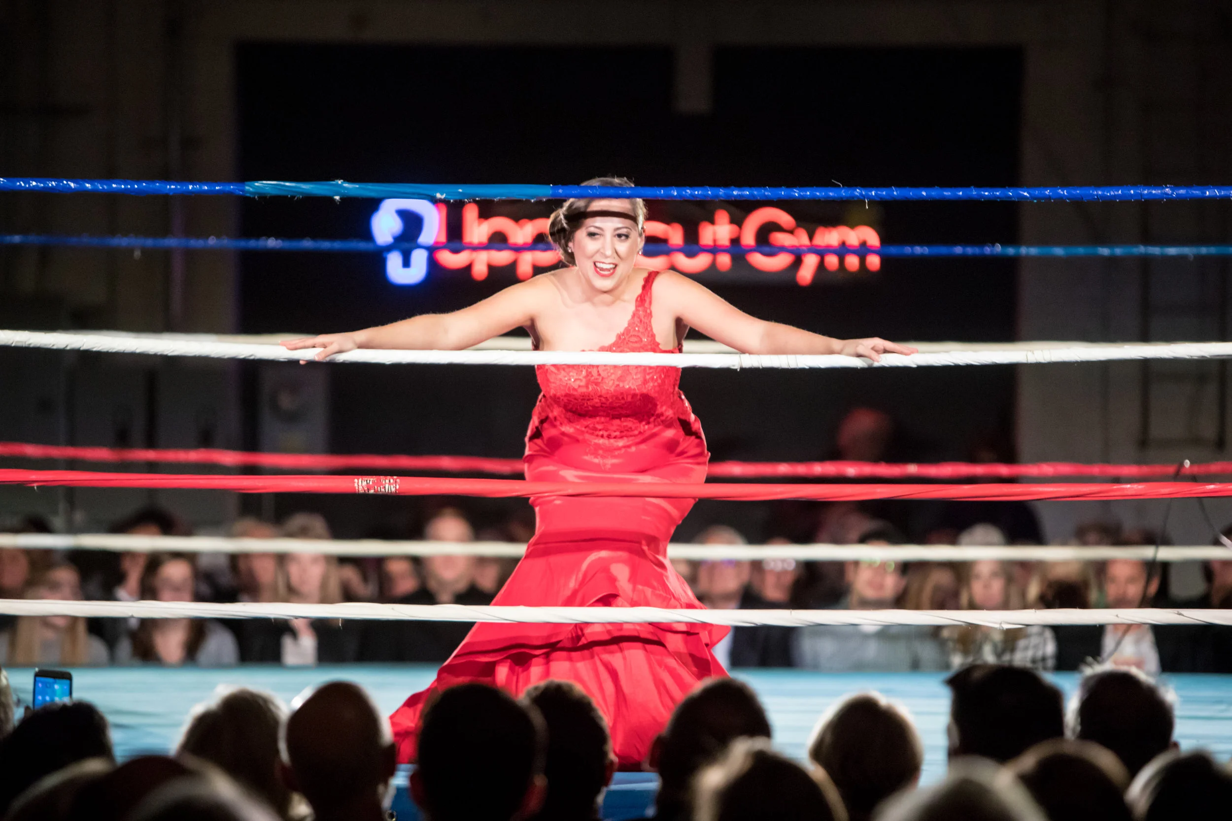 Elena Galván in Opera Diva Cage Match Out of the Box Opera Photo credit: Dan Normal Photography