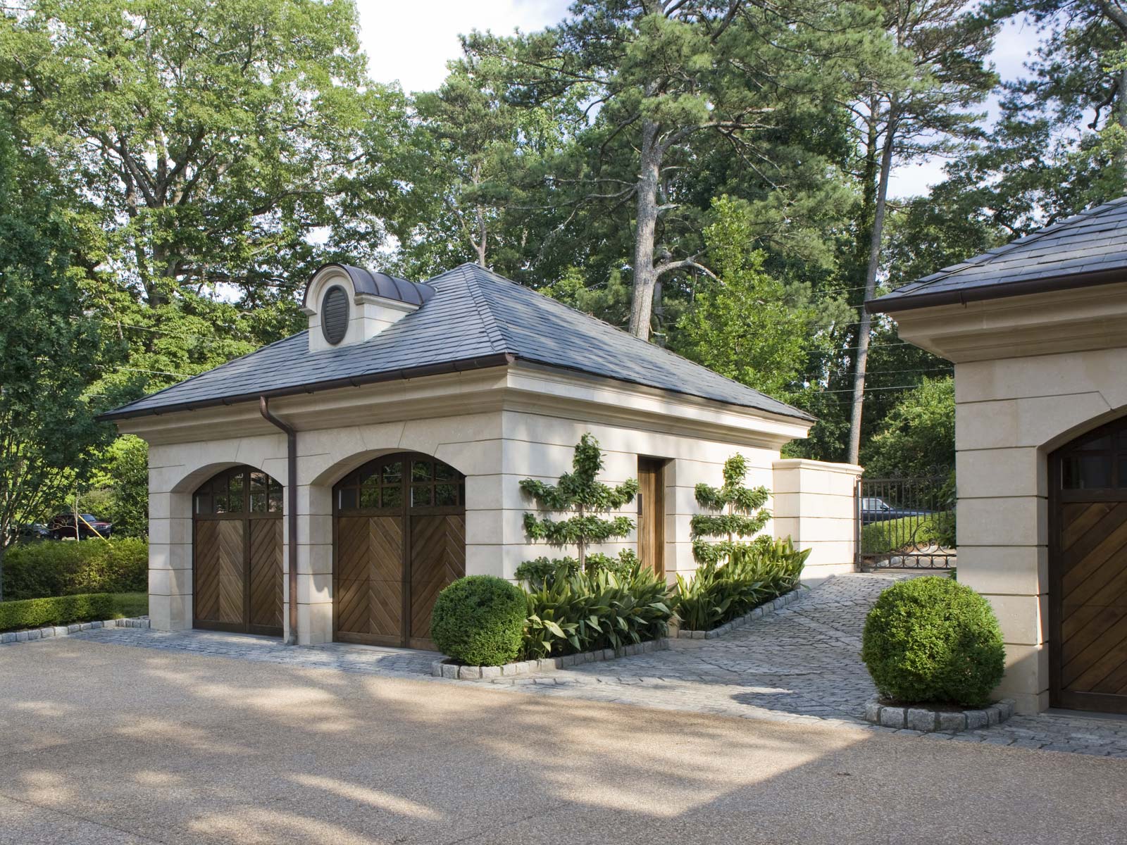 French Courtyard Double Garage