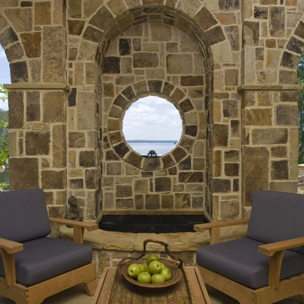 South Carolina Lake House Stone Masonry