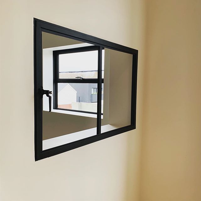 Great example of a hopper window here in our showroom! These are available on our website go check them out ! Steeldesign.com.au/shop