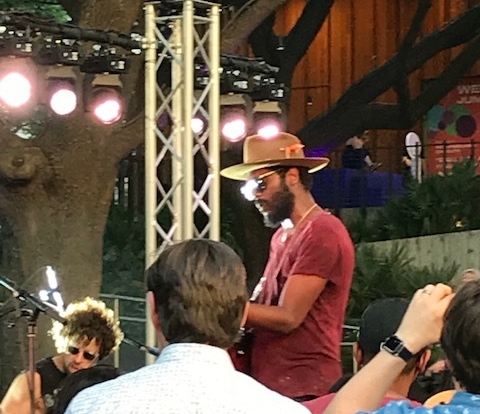 The very talented Gary Clark, Jr. providing music entertainment for the corporate event in Austin, Texas.