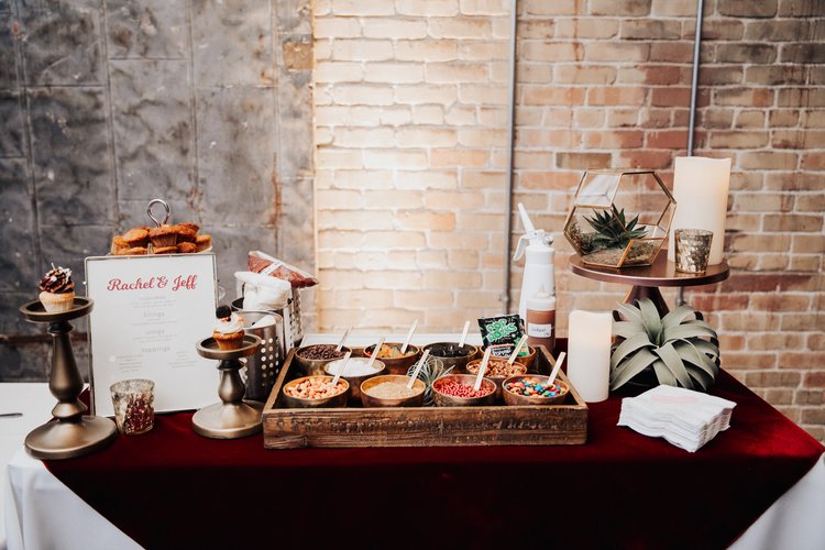 Cupcake Bar at wedding