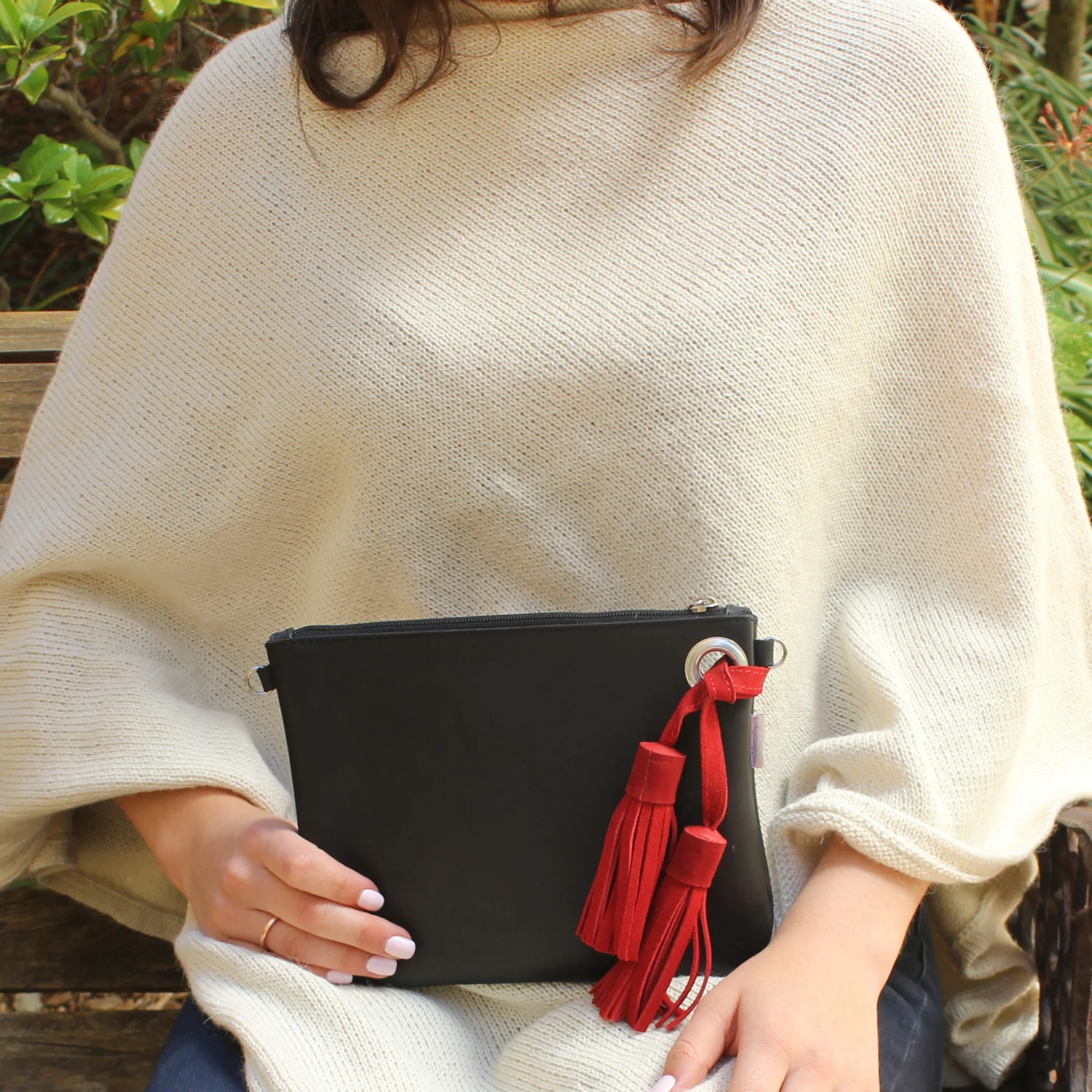 Leather bag, clutch