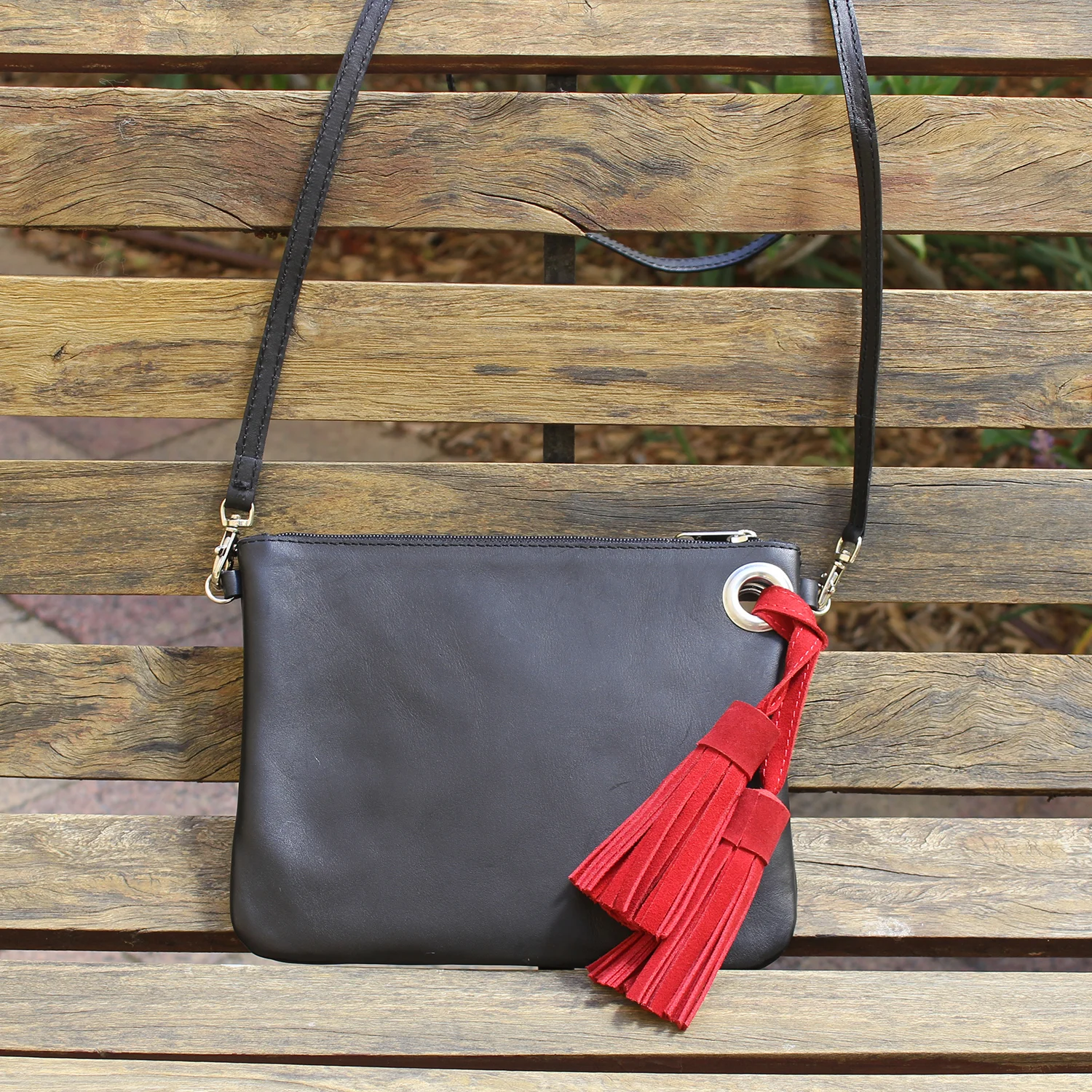 leather clutch, leather bag