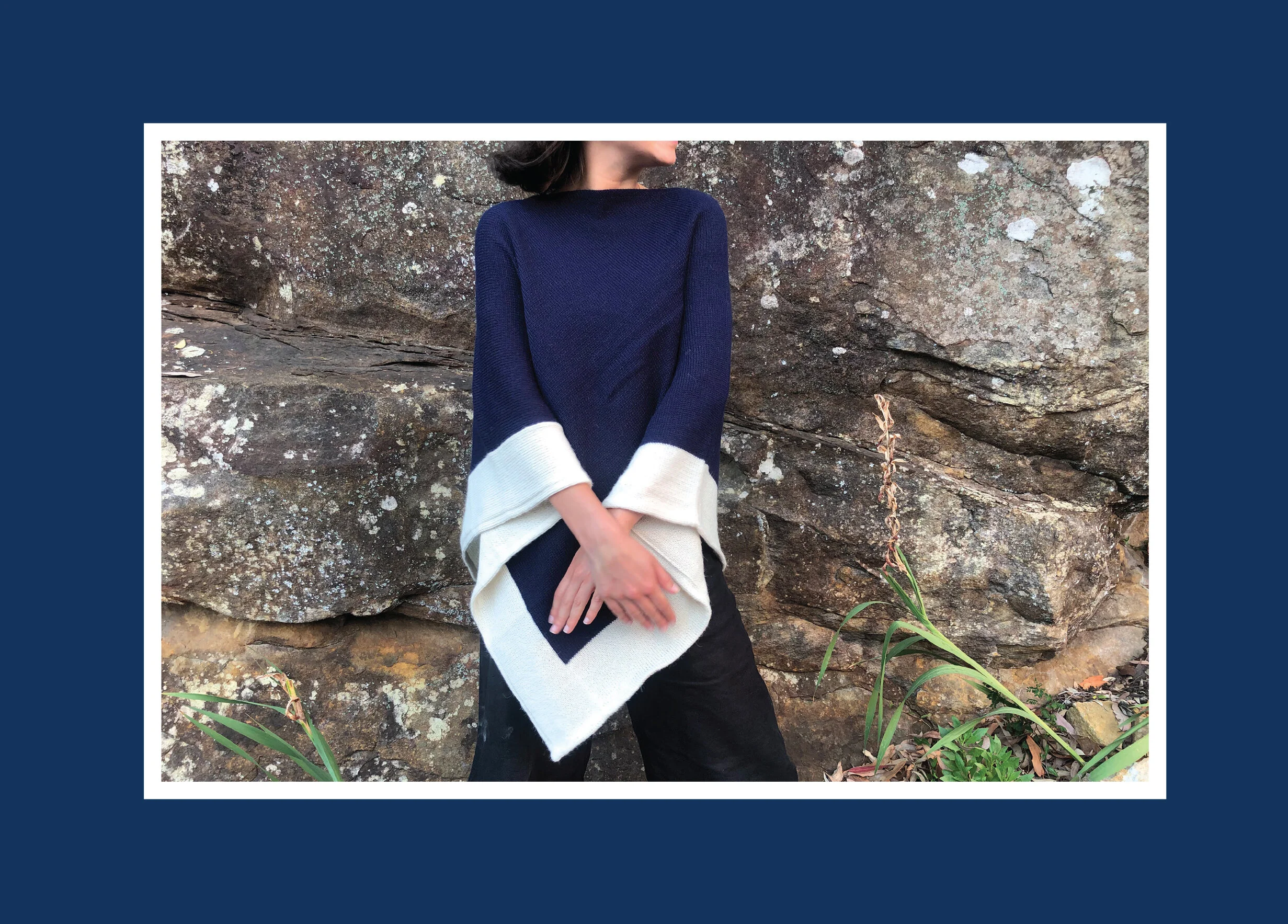 Framed Navy Poncho.jpg