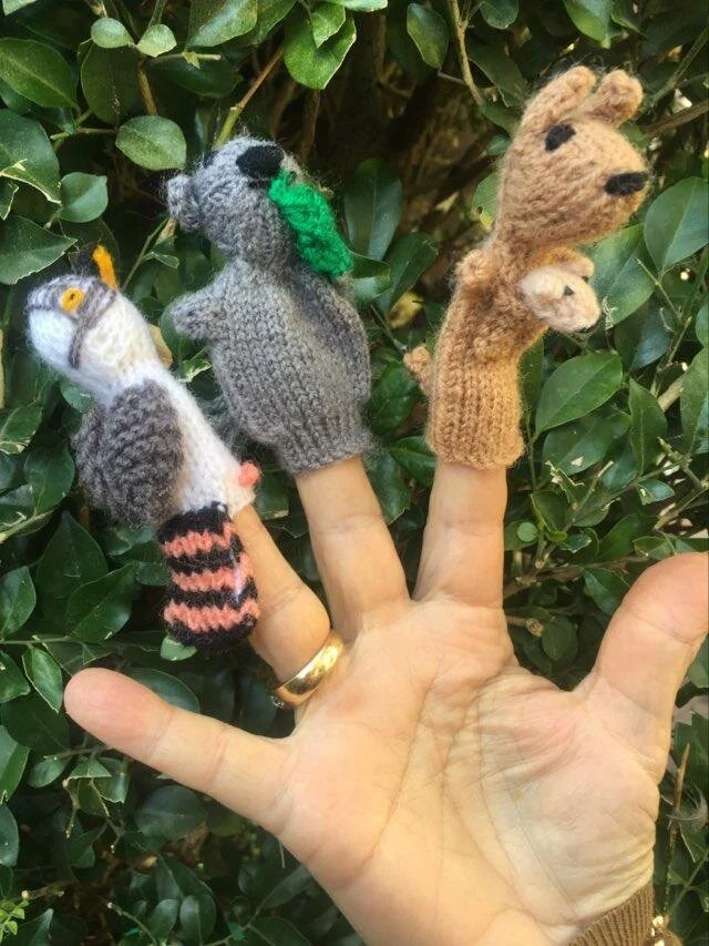 Australian finger puppet-hand knitted-Peru