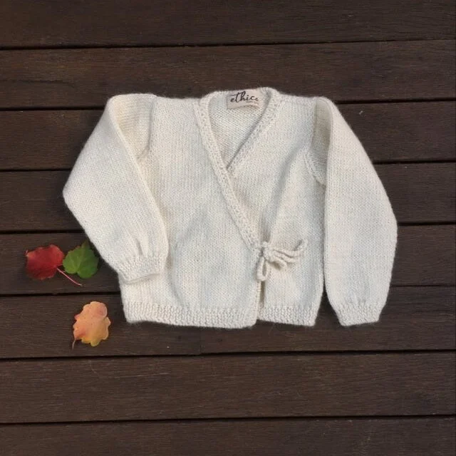 Baby alpaca crossover cardigan
