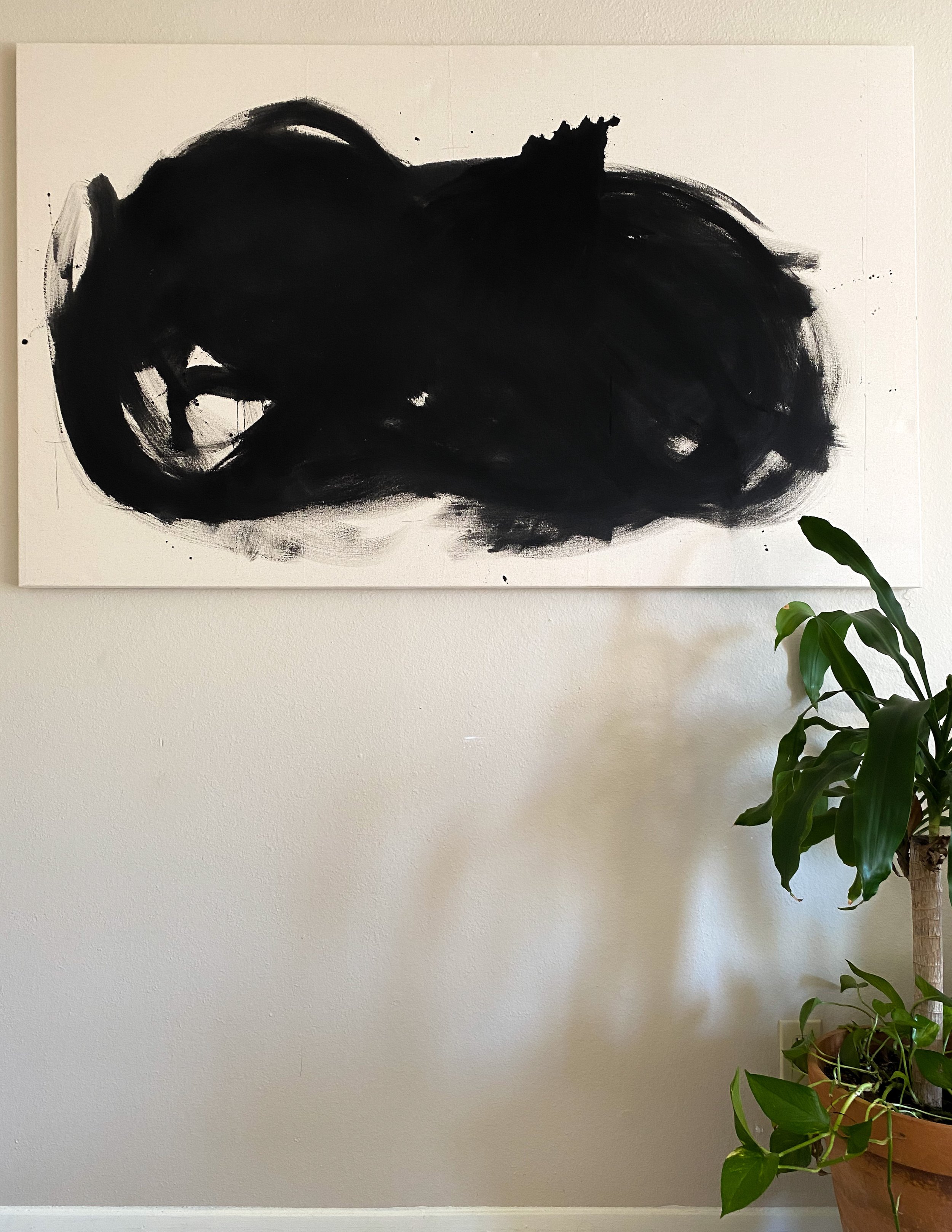 original painting on raw canvas