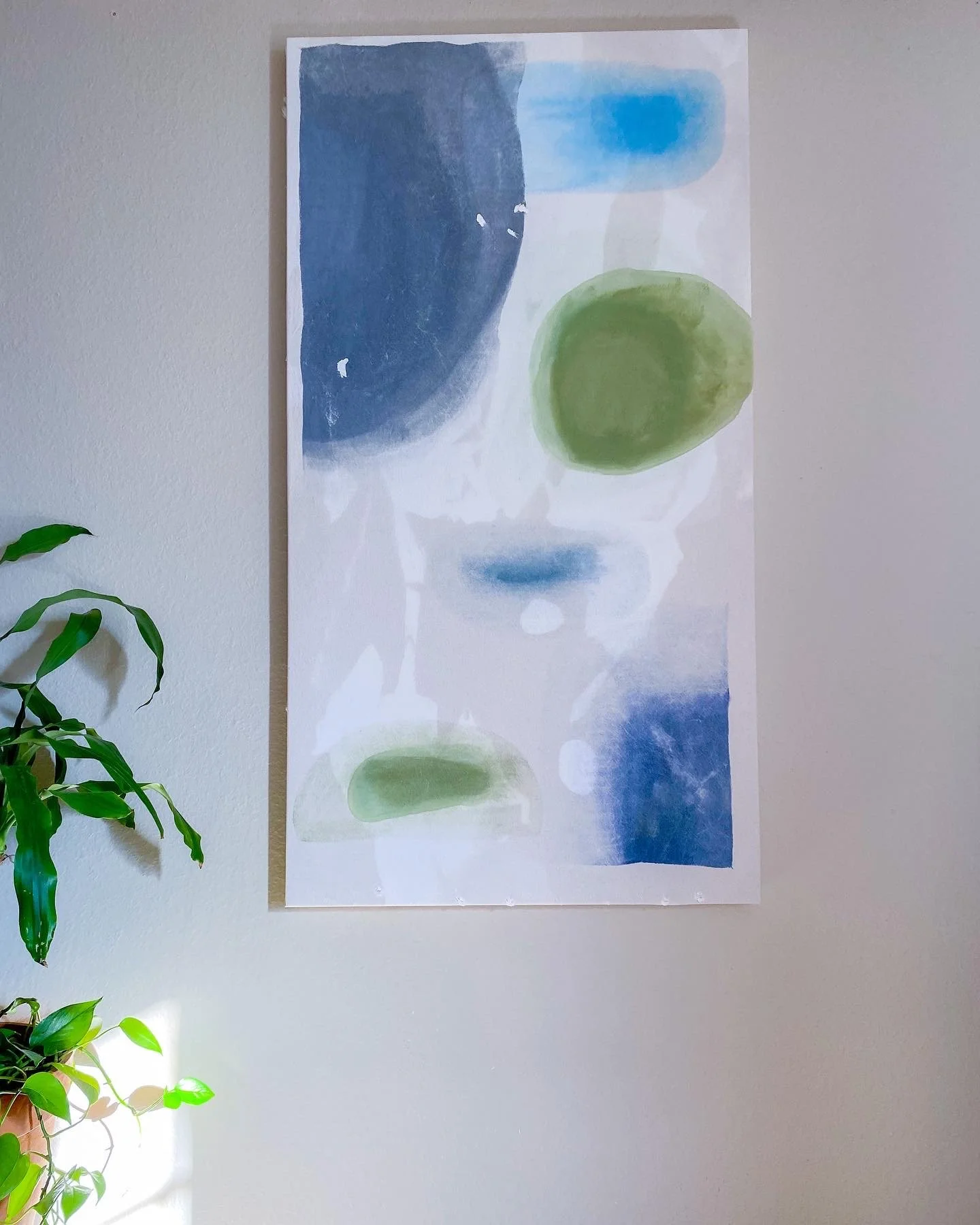 original painting on raw cotton canvas 