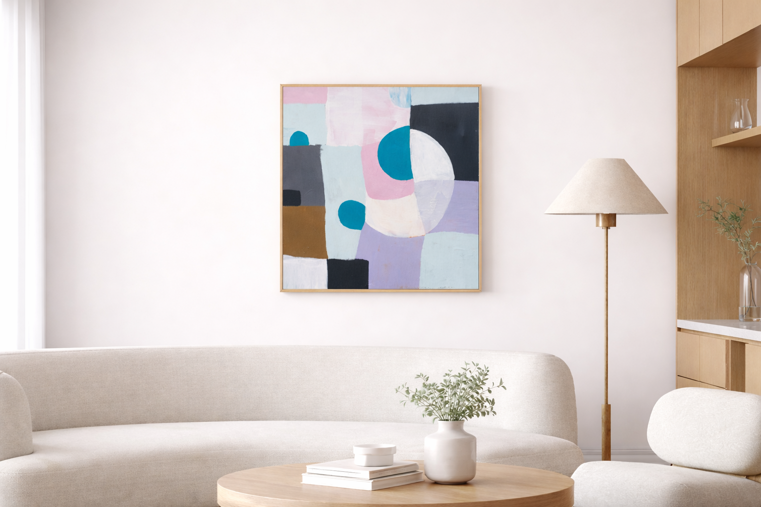 Modern living room with abstract art.png
