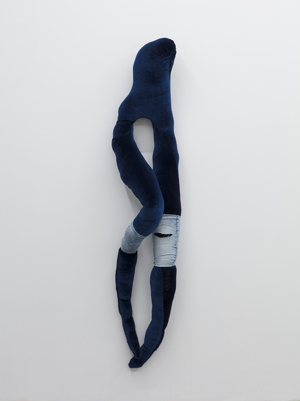 Surrogate 6 , 2018 velvet, denim 76.5 x 11.5 x 14 in (194.31 x 29.21 x 35.56 cm) #IY1007