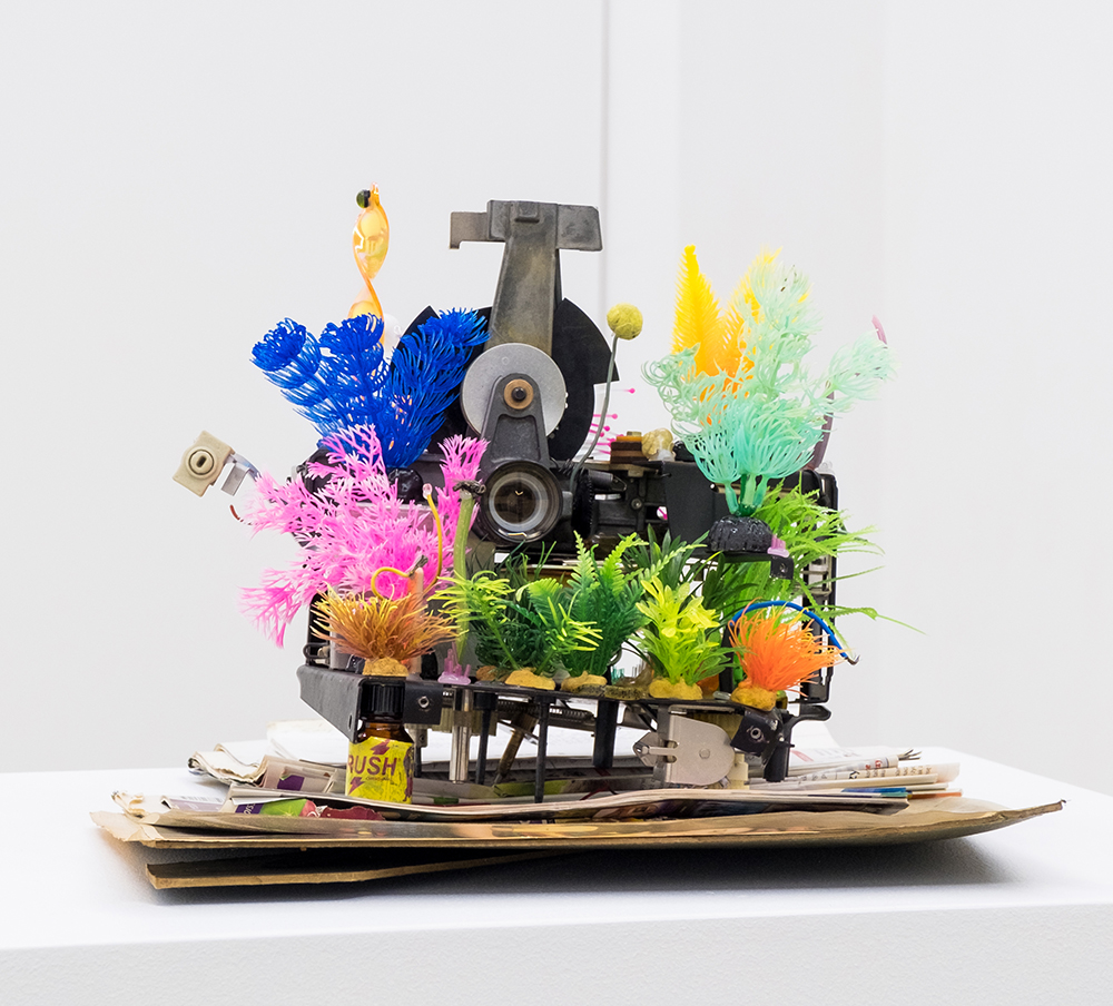 Lukas Müller Ioana , 2018 found/altered materials, plastic aquarium plants 22 x 17 x 11 in LM1006