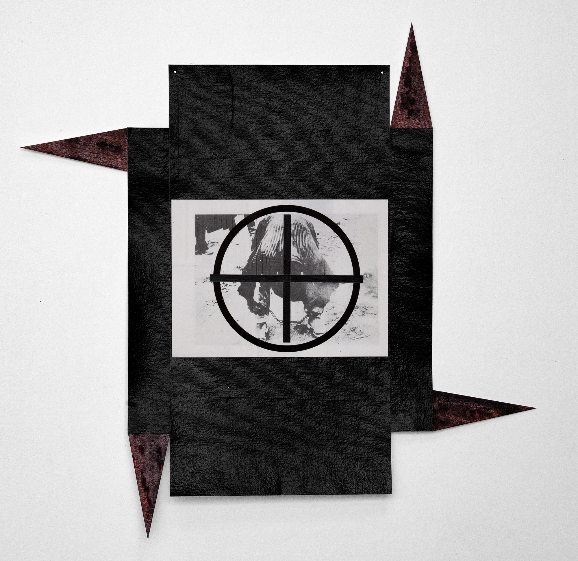  Darja Bajagić  Ancient Mysteries &amp; Alternative History , 2019 acrylic, graphite, inkjet print on card stock, canvas, paper 15 x 10.75 in (38.1 x 27.3) #DB1035 