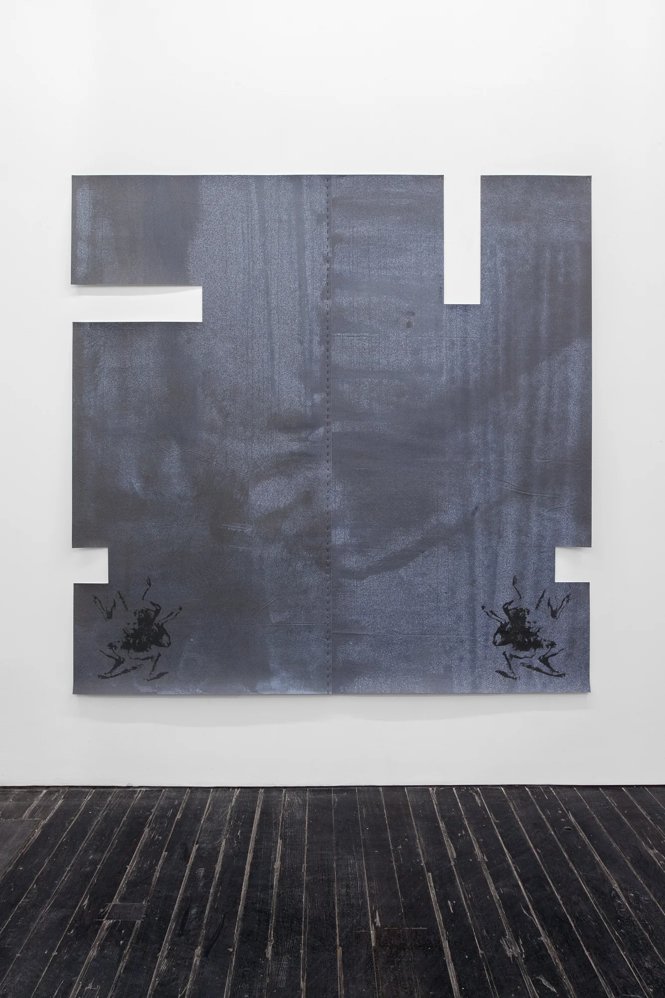  Darja Bajagić  Buer (Morgue) , 2019 acrylic, embalmer’s thread, UV print on canvas 69.5 x 70 in (176.53 x 177.80 cm) #DB1036 