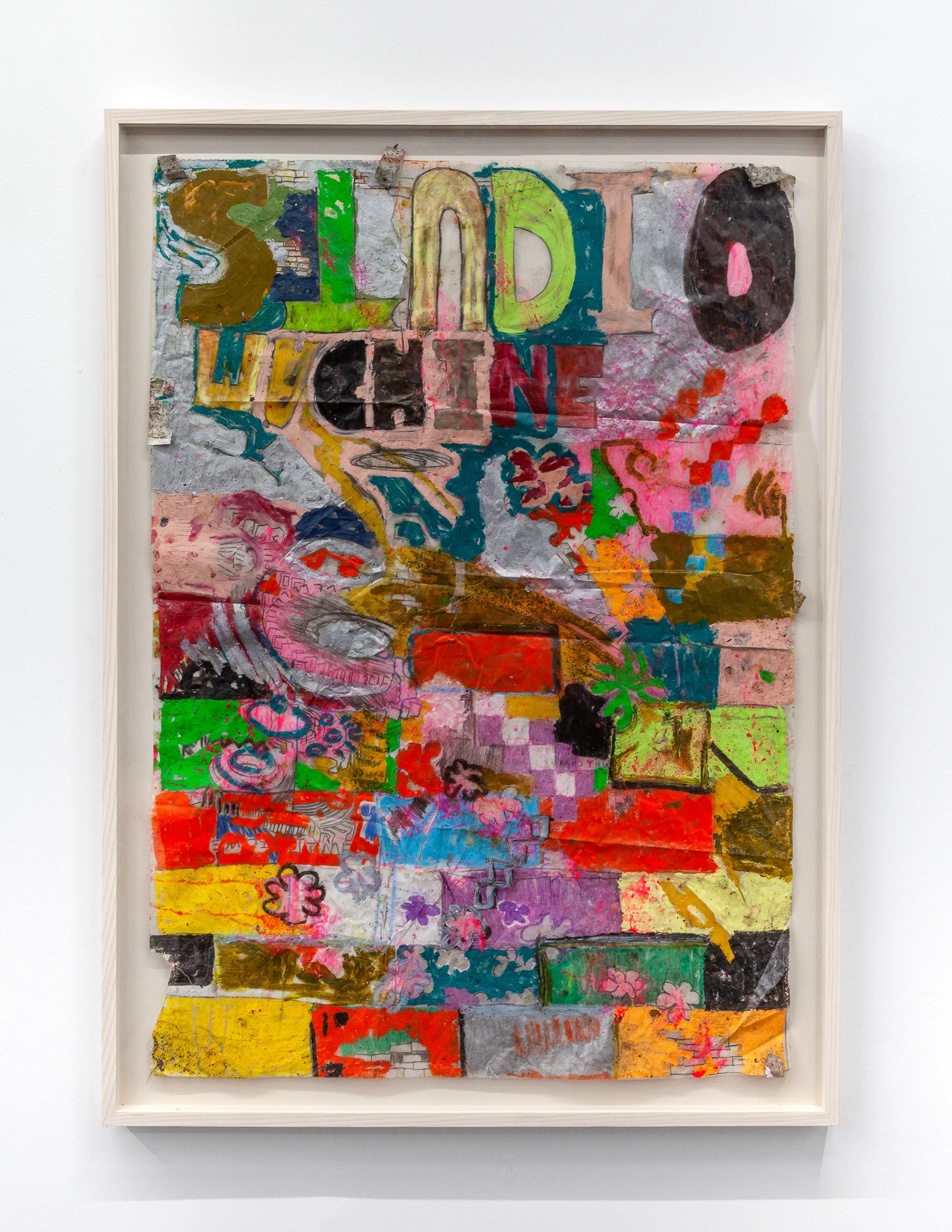   Studio Machine , 2019 Oil pastel and charcoal on vellum 42.75 x 31.25 in (108.59 x 79.38 cm) #JPW1026 