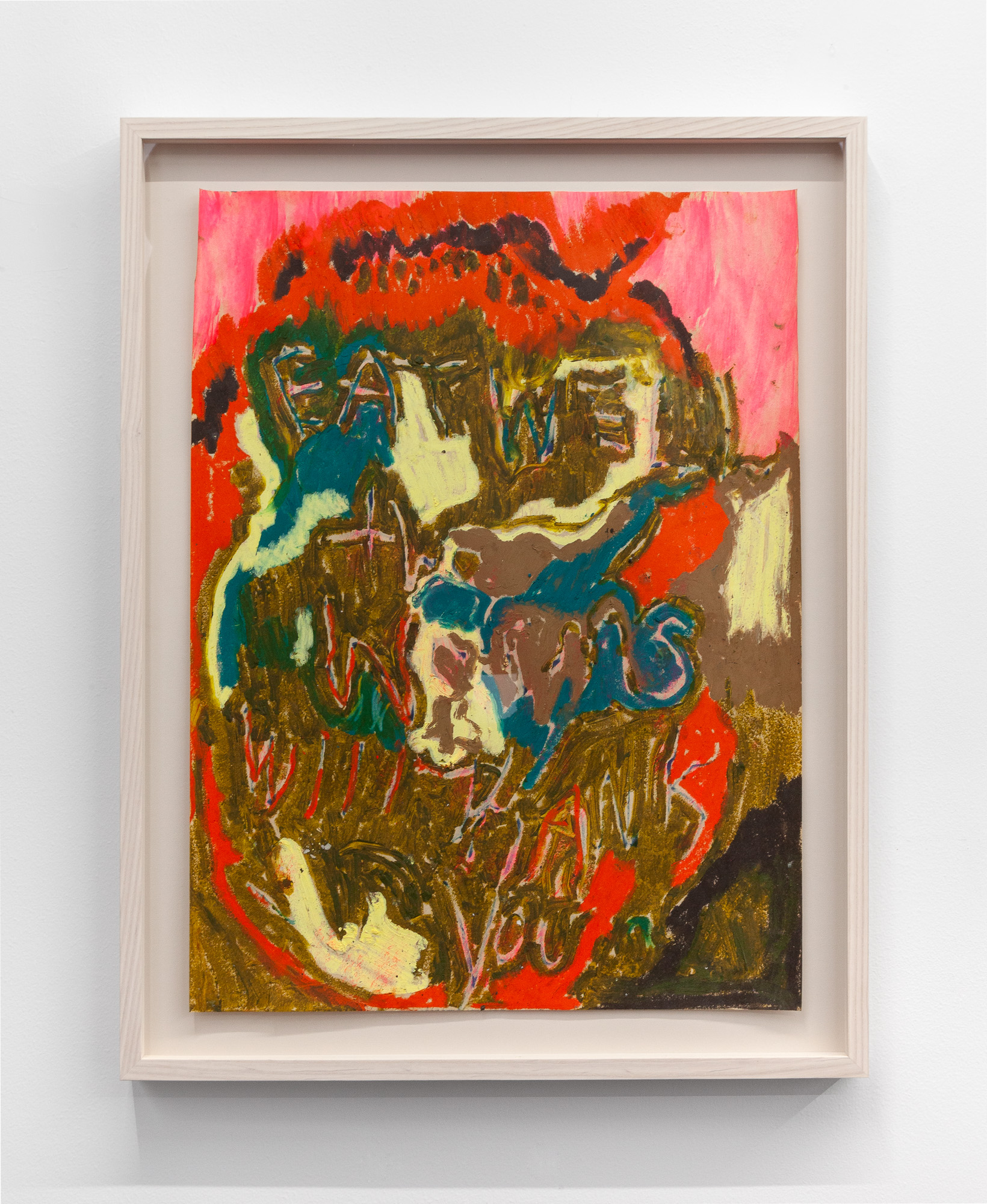   Eat Well The Worms Will Thank You , 2019 oil pastel on paper 28 x 21.75 in (71.12 x 55.25 cm) #JPW1027 