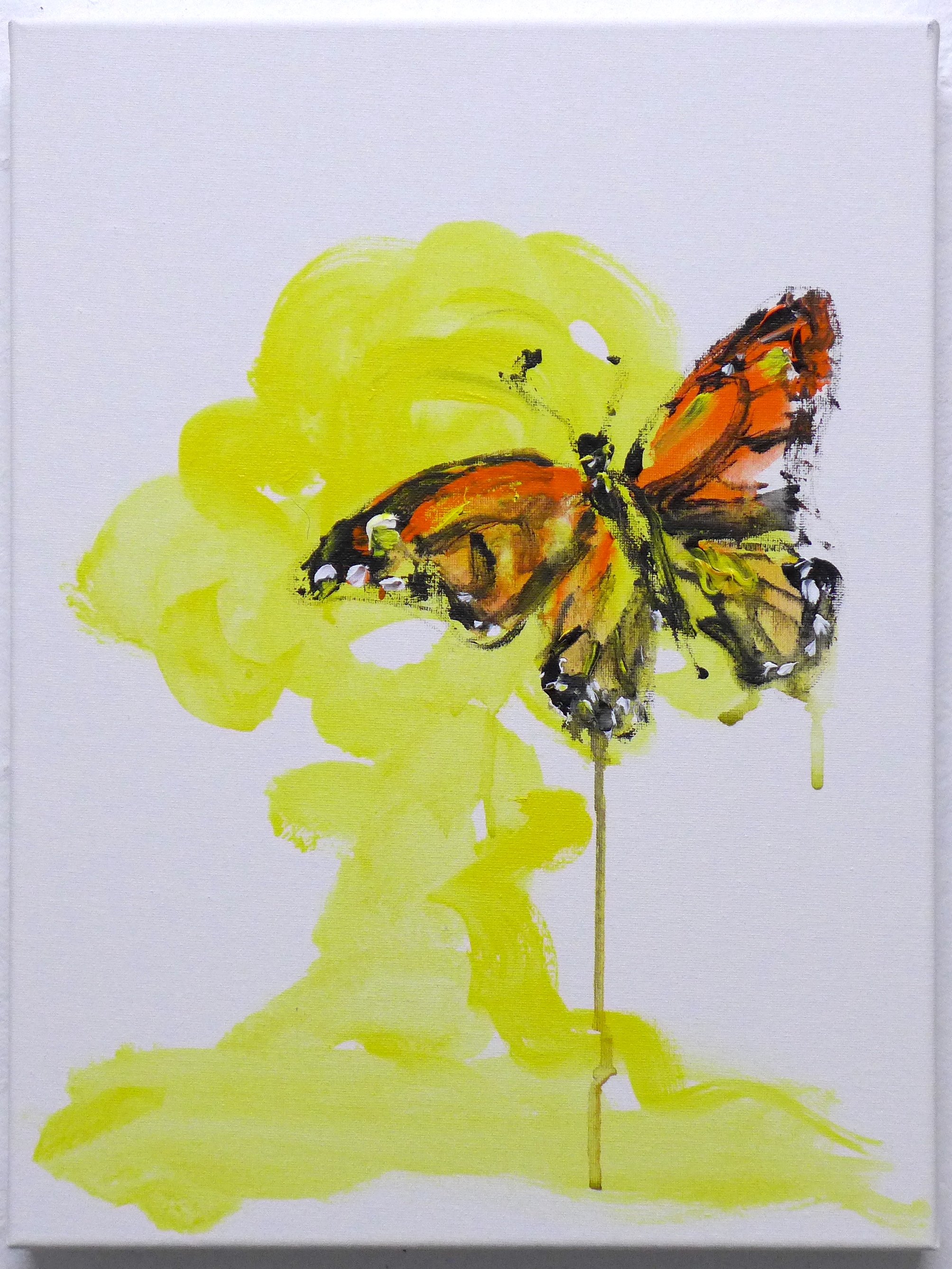   Atomic I , 2023 acrylic on canvas 15¾ x 11¾ in. 40 x 30 cm HJM0045 