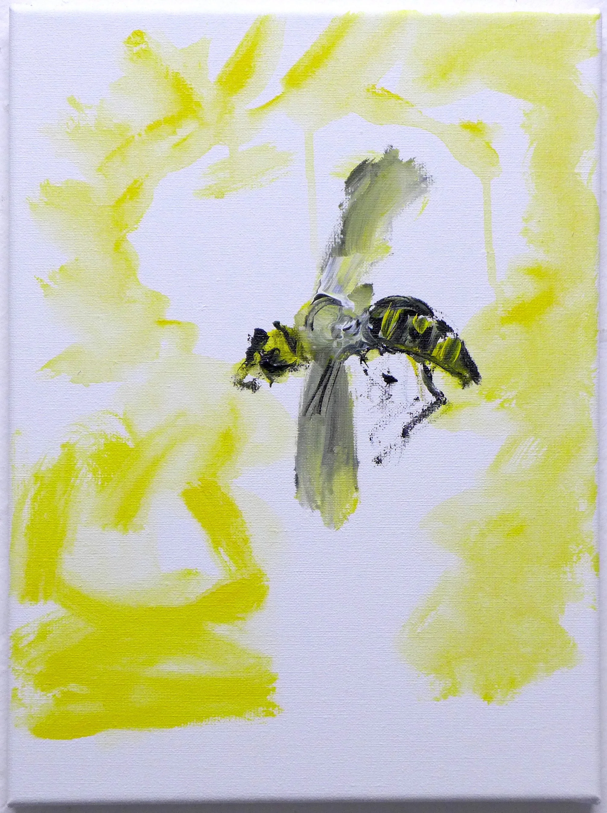   Atomic III , 2023 acrylic on canvas 15¾ x 11¾ in. 40.00 x 30.00 cm HJM0043 