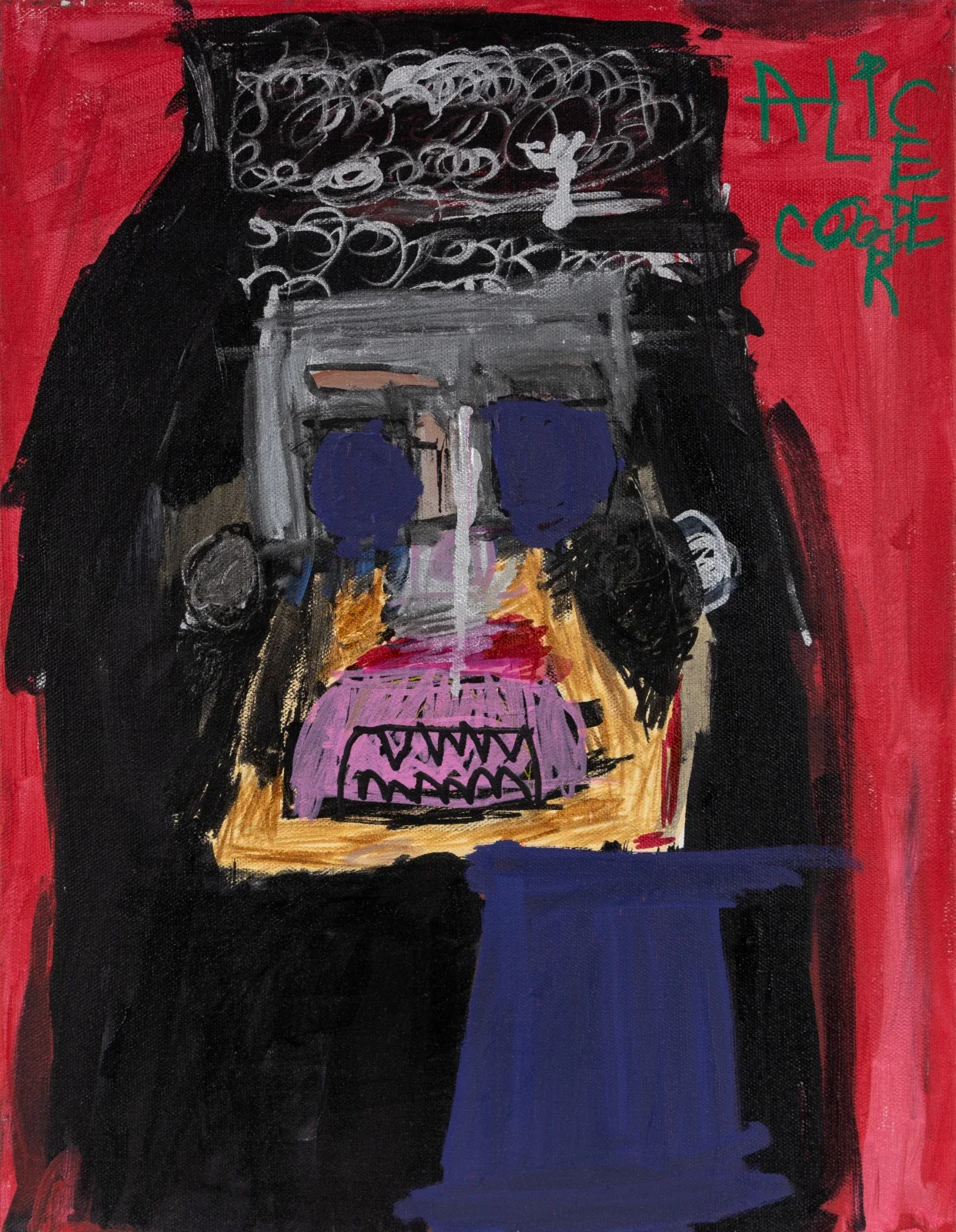  Danny Frownfelter  Alice Cooper , 2021 Acrylic on canvas 18 x 14 in. (45.7 x 35.6 cm) 