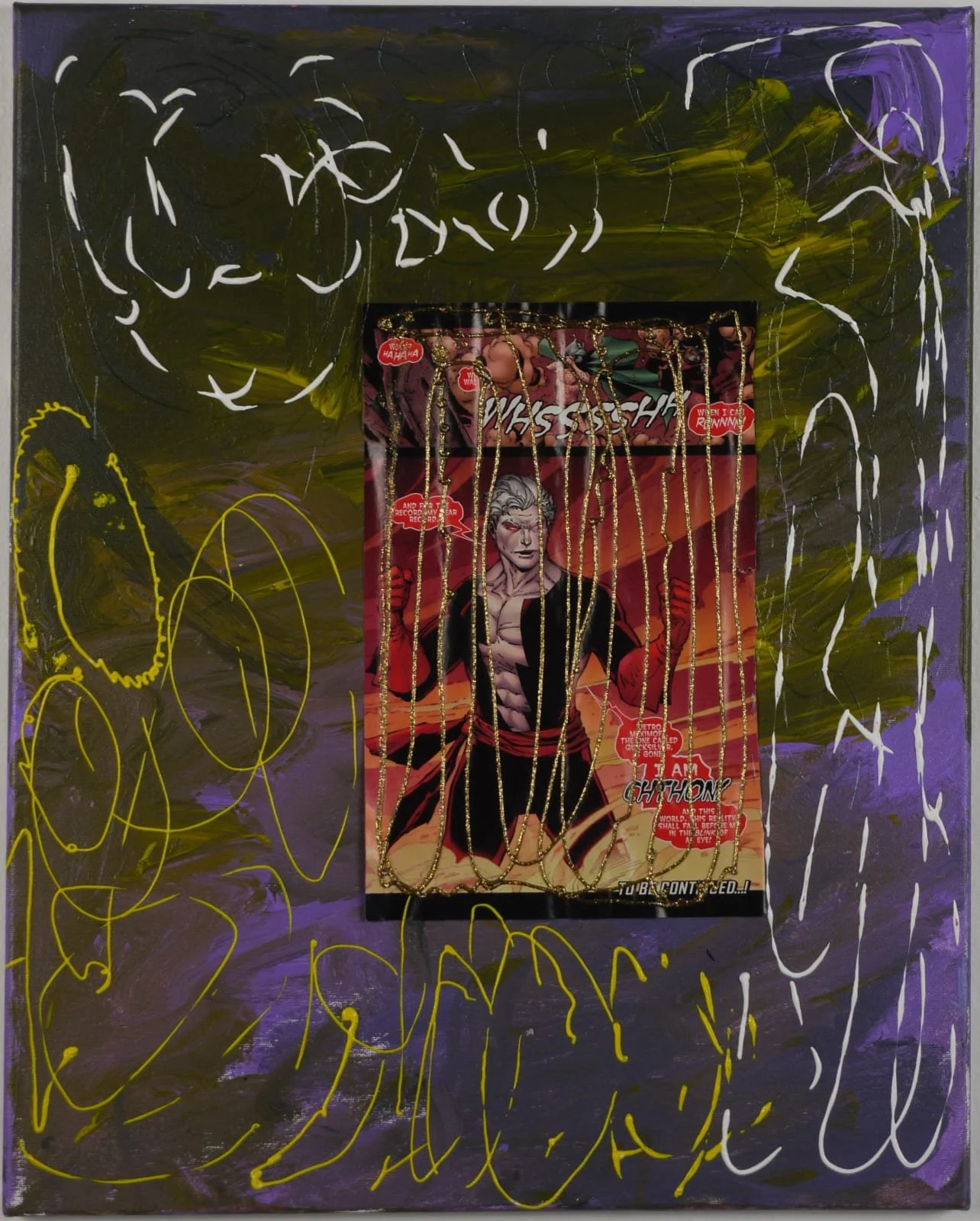  Lawrence M.  Purple Rainbow Color Canvas , 2019 Mixed Media 20 x 16 in. (50.8 x 40.6 cm) 