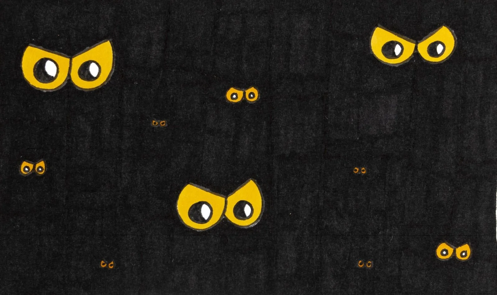  Rocco DiCaro  Eyes! Ever Creeping Forward! , 2024 Marker and pen on paper 3 x 5 in. (7.6 x 12.7 cm) 