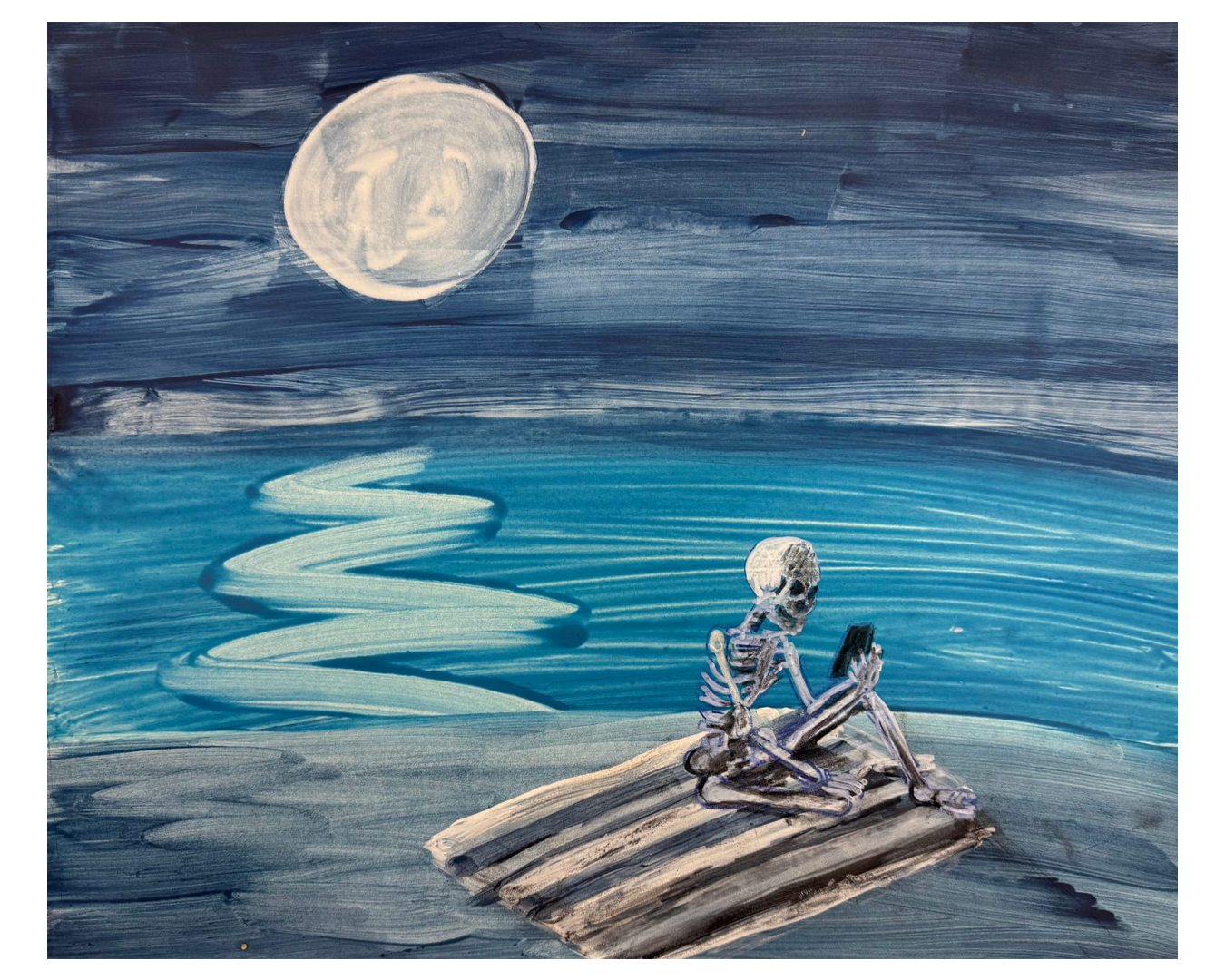  Scott Reeder  Nocturne , 2025 Acrylic and ink on paper 15 x 17 in. (38.1 x 43.2 cm) 