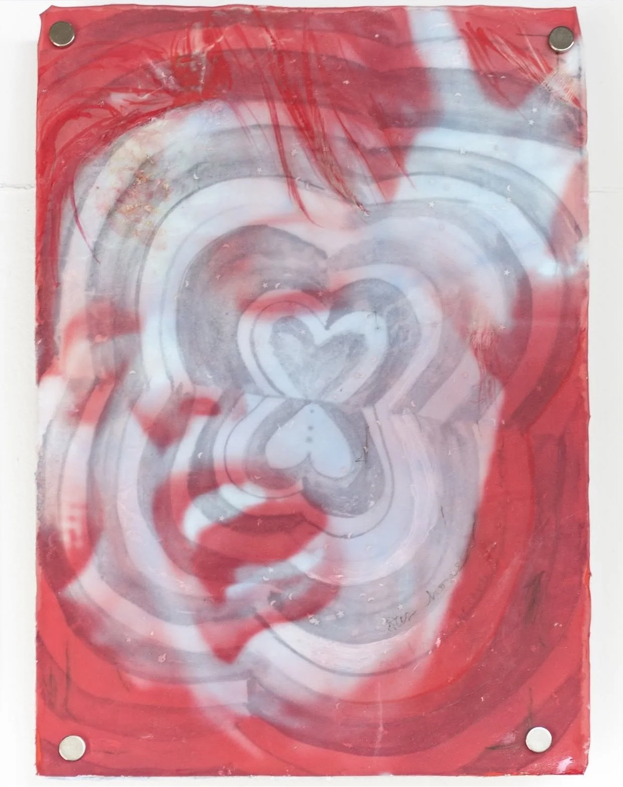  Liza Jo Eilers  Grew and grew and grew and grew… , 2025 Acrylic, pigment transfer, pencil, iridescent ink, gouache and glitter on BFK 14 x 10 in. (35.6 x 25.4 cm)    