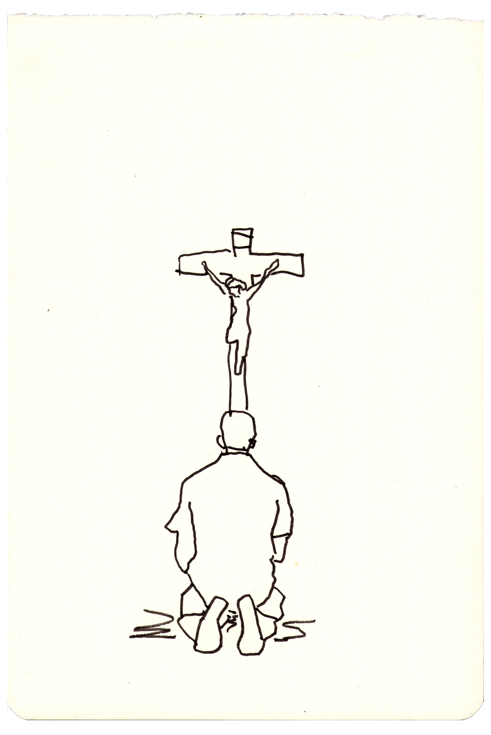  Vincent Larouche  Untitled , 2023 Marker on paper 8 ¼ x 5 ¾ in. (21 x 14.6 cm) 
