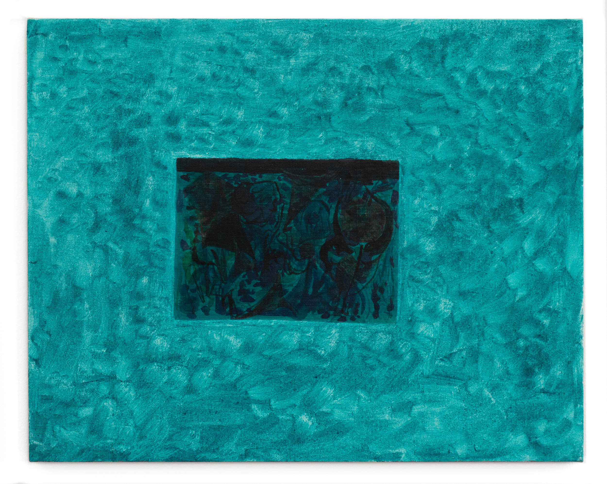  Nick Schutzenhofer  Untitled , 2023 Oil, water color, egg oil emulsion, rabbit, skin glue, and paper on linen 16 x 20 in. (40.6 x 50.8 cm) 