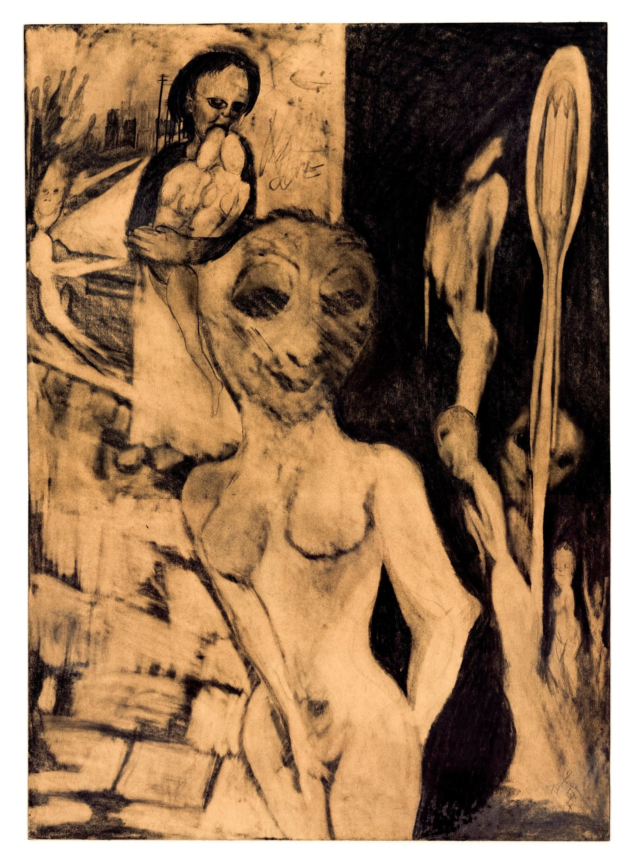   Chicago P.2 Y.15 , 2025 graphite on paper 18 x 13 in. (46 x 33 cm) KS0018 