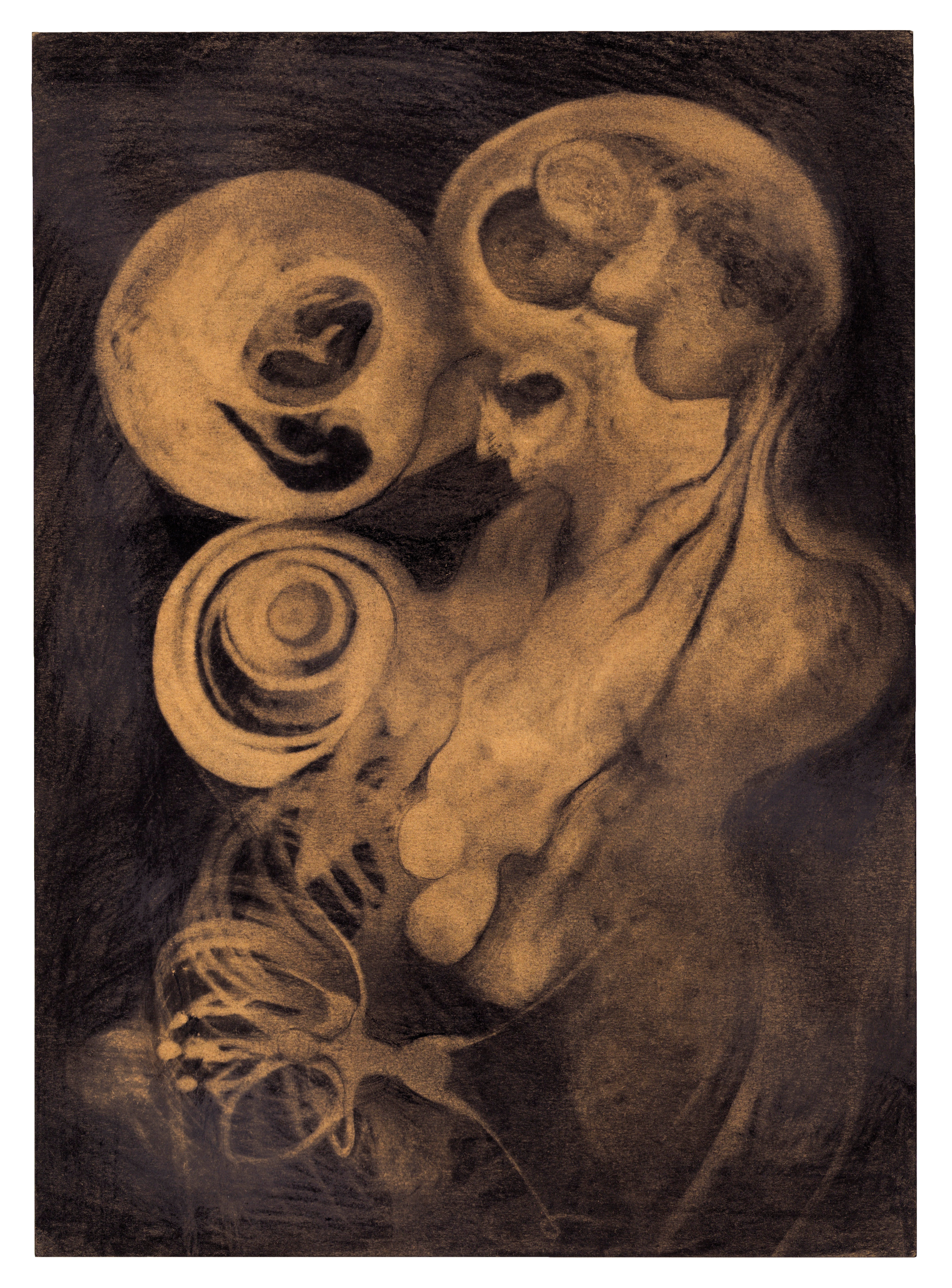   Kisses , 2025 graphite on paper 18 x 13 in. (46 x 33 cm) KS0009 