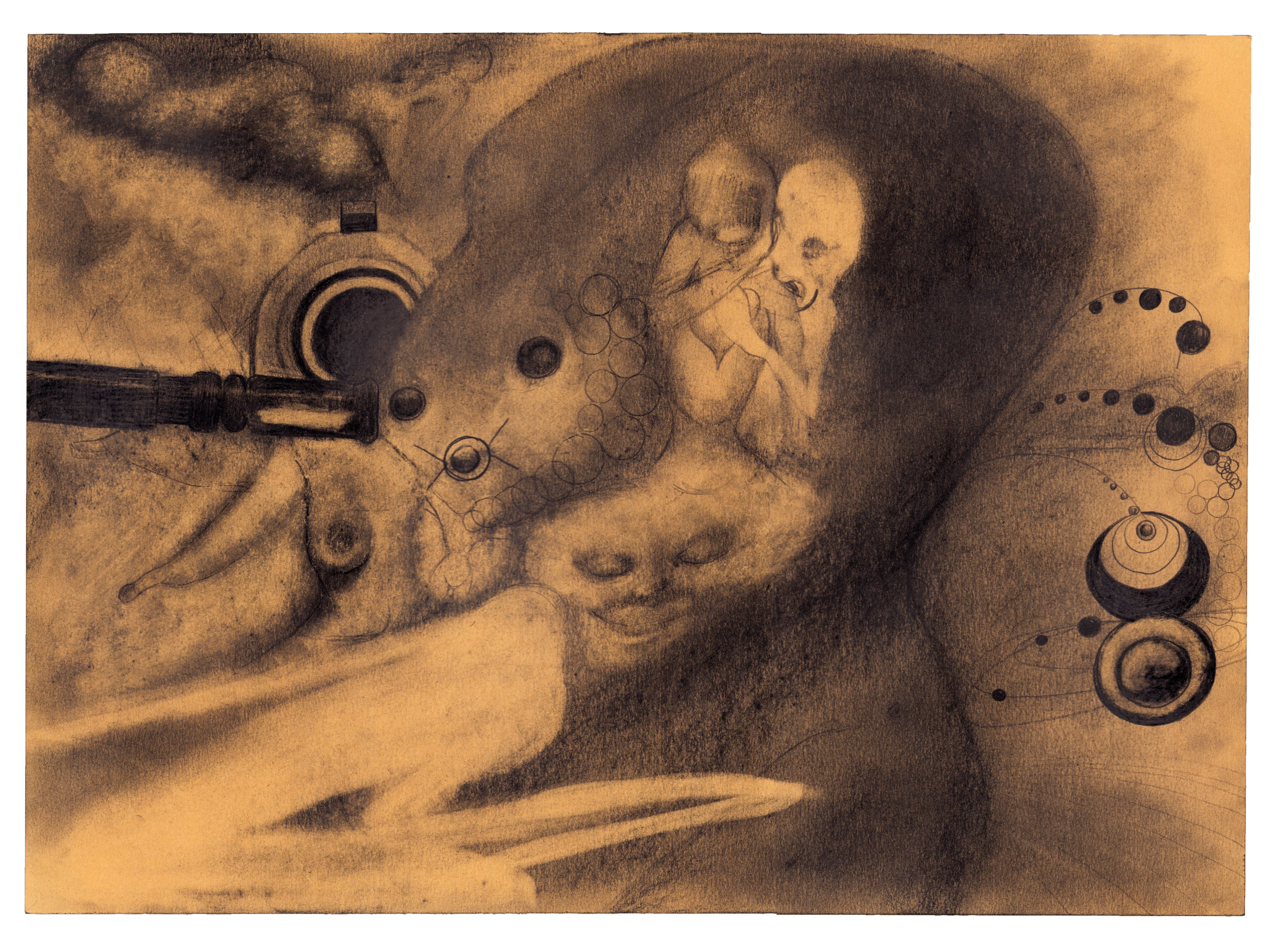   Punt , 2025 graphite on paper 13 x 18 in. (33 × 46 cm) KS0008 