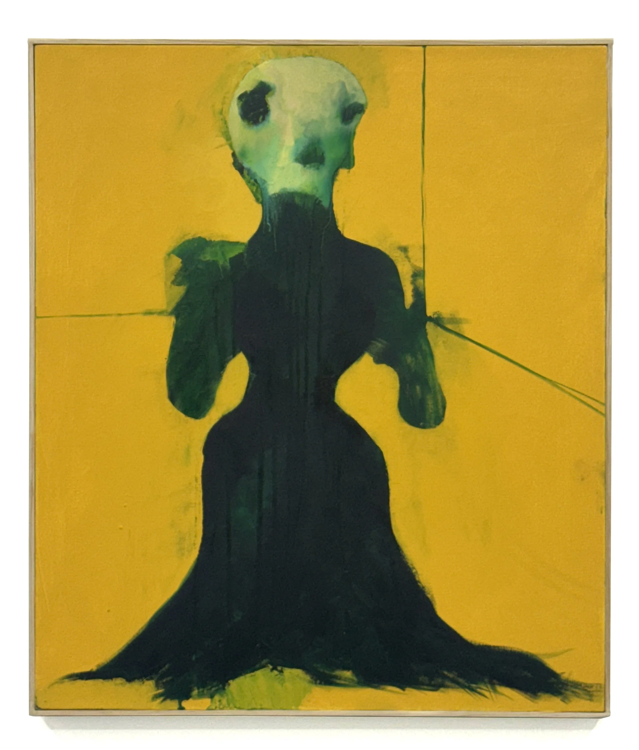   50/50 , 2025 oil on canvas in artist's frame 28 x 24 in. (71 × 61 cm) KS0011 