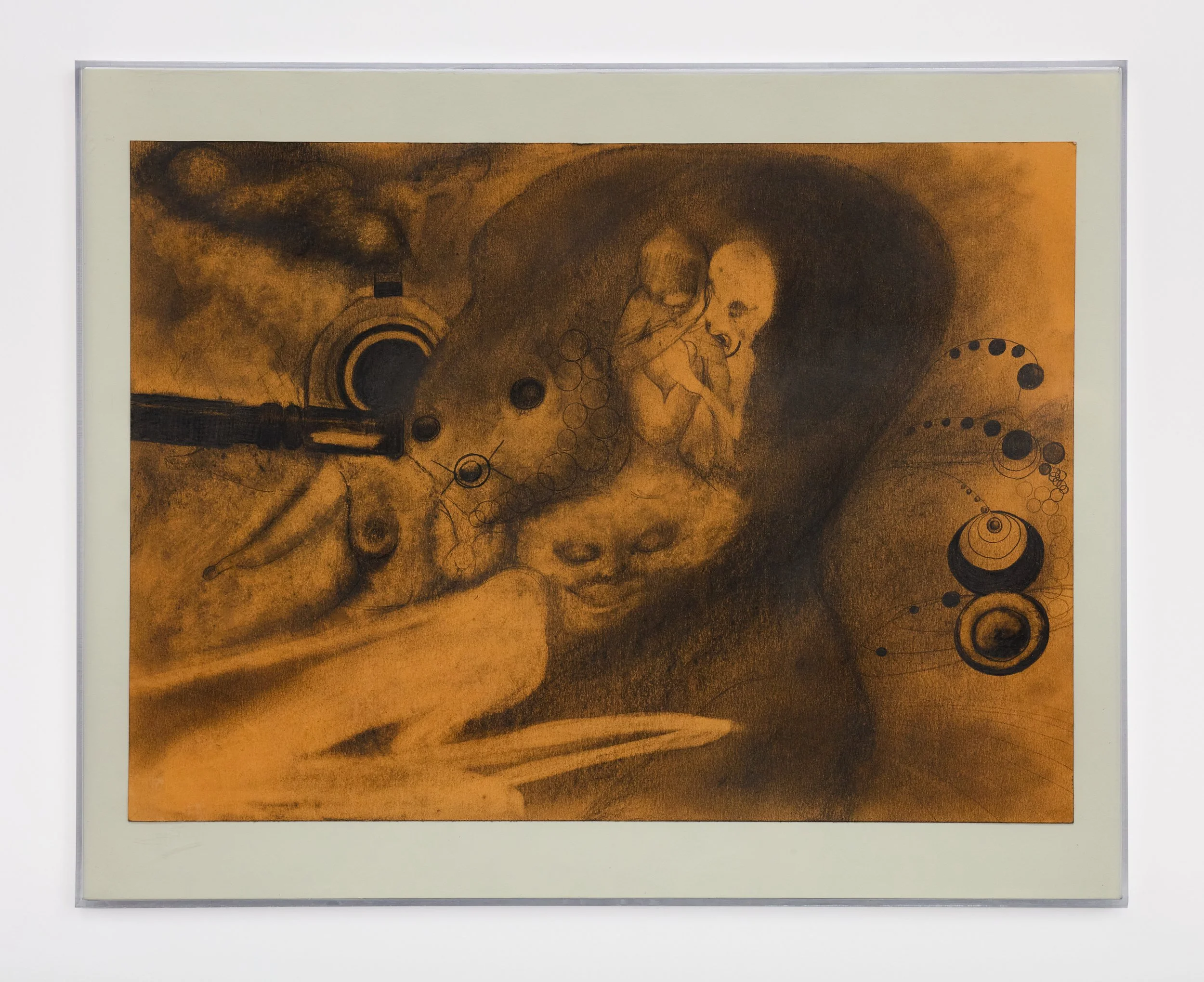   Punt  (2025), graphite on paper, 13 x 18 in. (33 × 46 cm), KS0008 