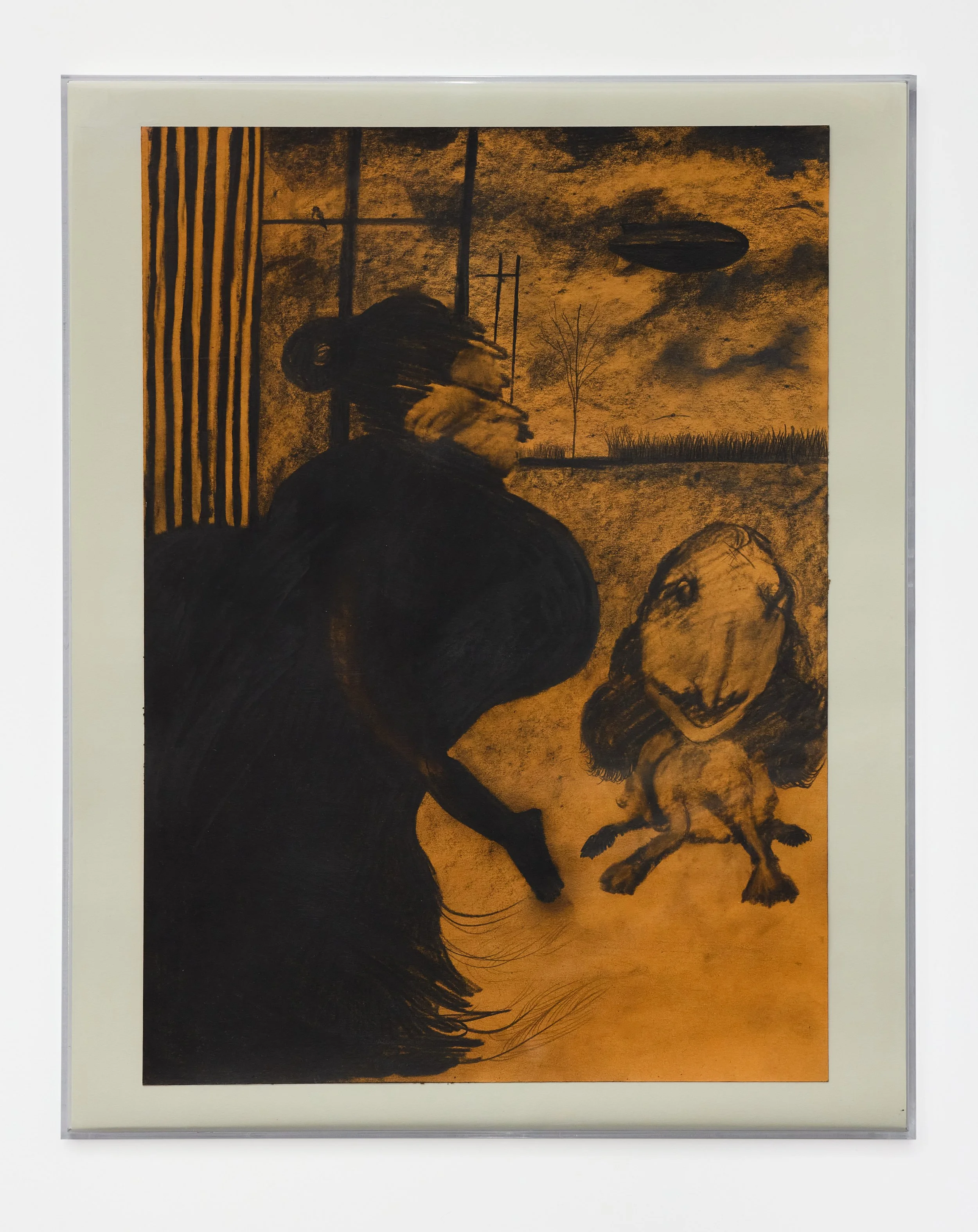   Pounder  (2025), graphite on paper, 18 x 13 in. (46 x 33 cm), KS0014 