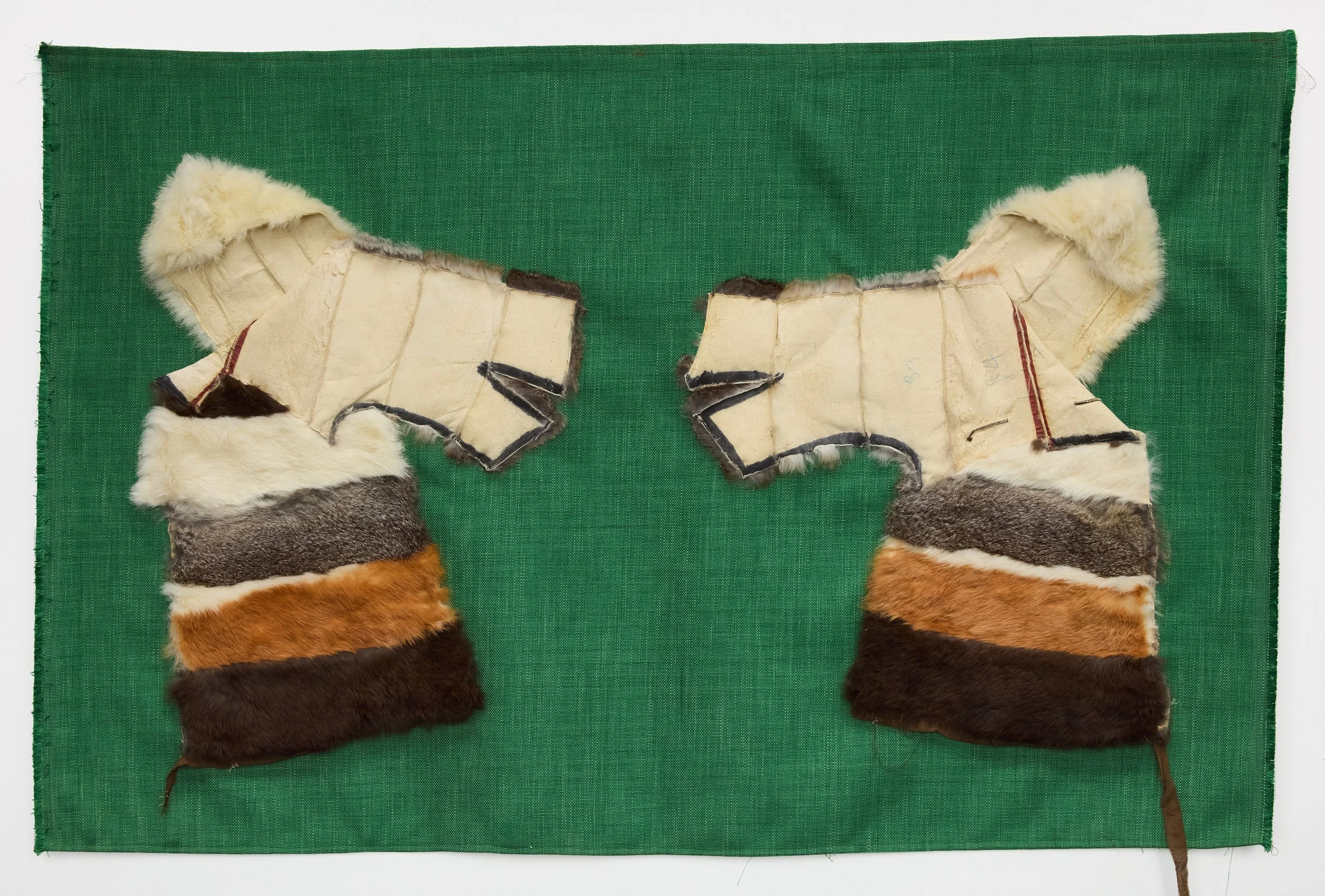   Equine , 2026 rabbit fur, upholstery fabric, glue, thread 36 x 56 in. (91 x 142 cm) 
