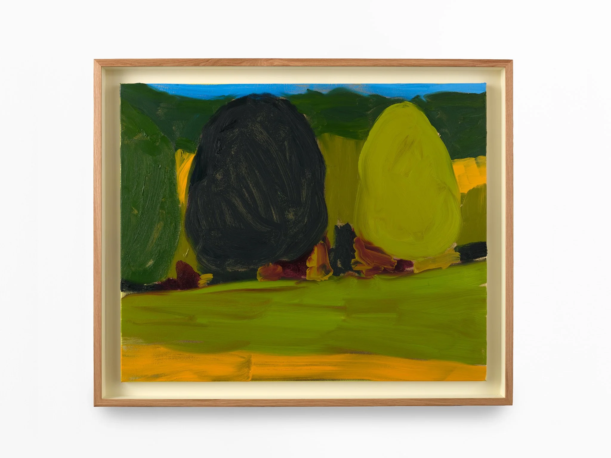   Paysage , 2026, oil on linen in oiled oak frame, 30.25 x 37.25 in. (77 × 95 cm) 
