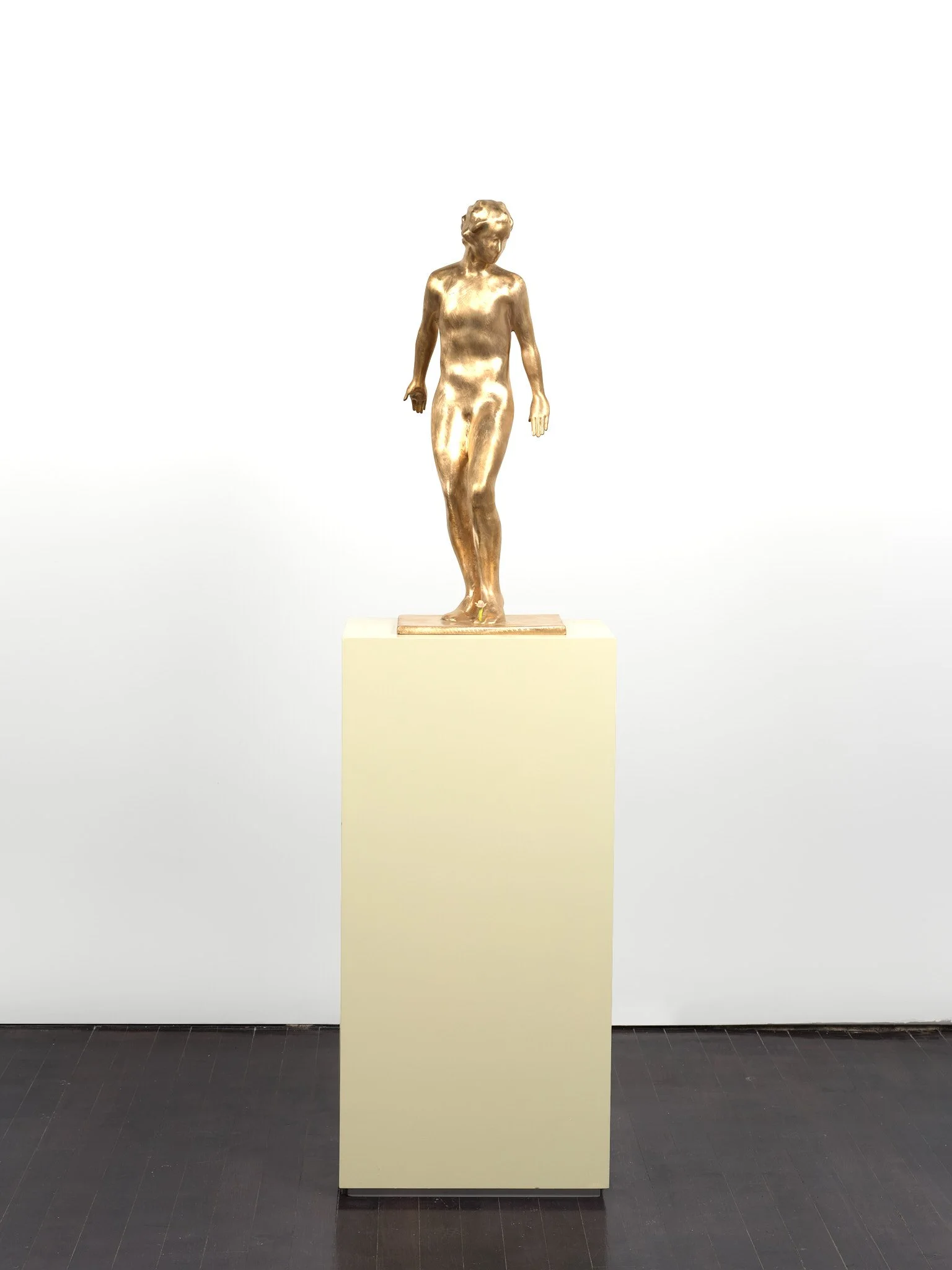   It Never Rained , 2026, bronze and glazed ceramic on painted wood plinth, 9.5 x 7.75 x 25.25 in. (24 × 20 x 64 cm) 