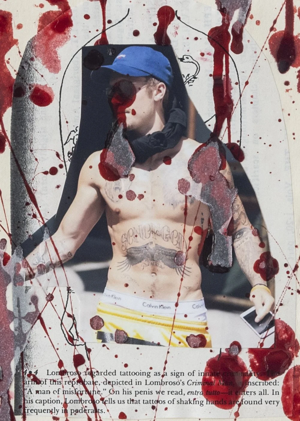  Richard Hawkins, ‘Collage Killer #9’ (2018) (detail) 