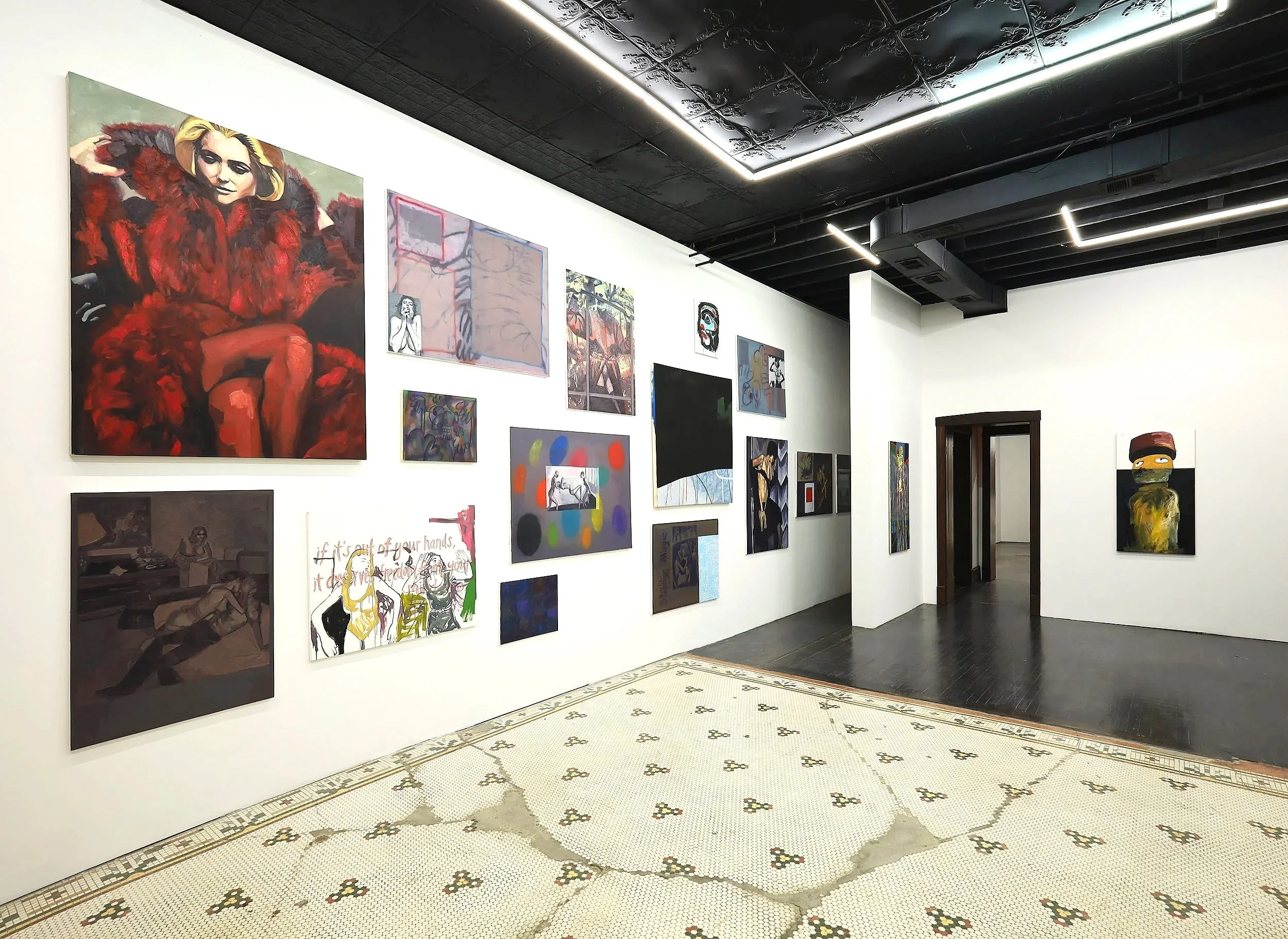  Installation view of  Ours is The Hand That Sews Time , 2024  Peter Fagundo and Jake Fagundo  M. LeBlanc, Chicago, US  
