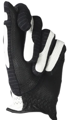 Copper Infused Ultra Ladies Premium  Kangaroo Leather Golf Glove Black/ White, Black Palm
