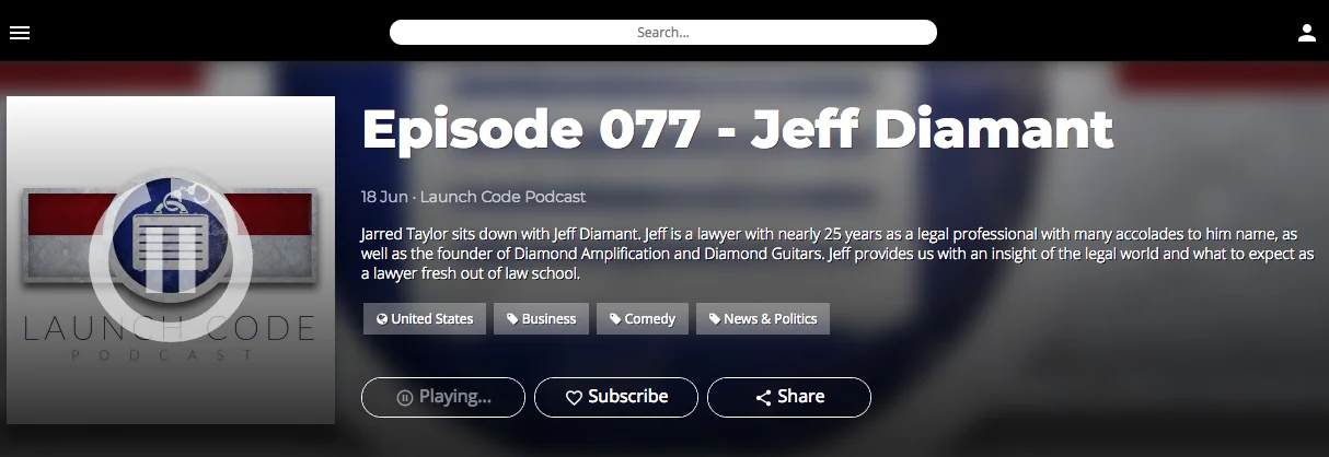 Podcast Interview with Jeff Diamant