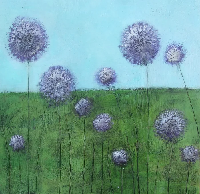 Garden dance 23"x23" $1350 location: 2nd floor landing