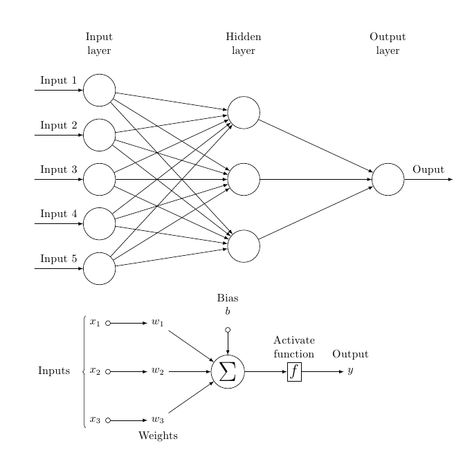 Neural Net with Bias principle illustrated - (see in relation to organic intellectuals)