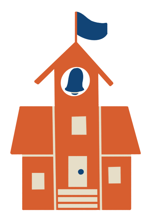 Old-fashioned red schoolhouse