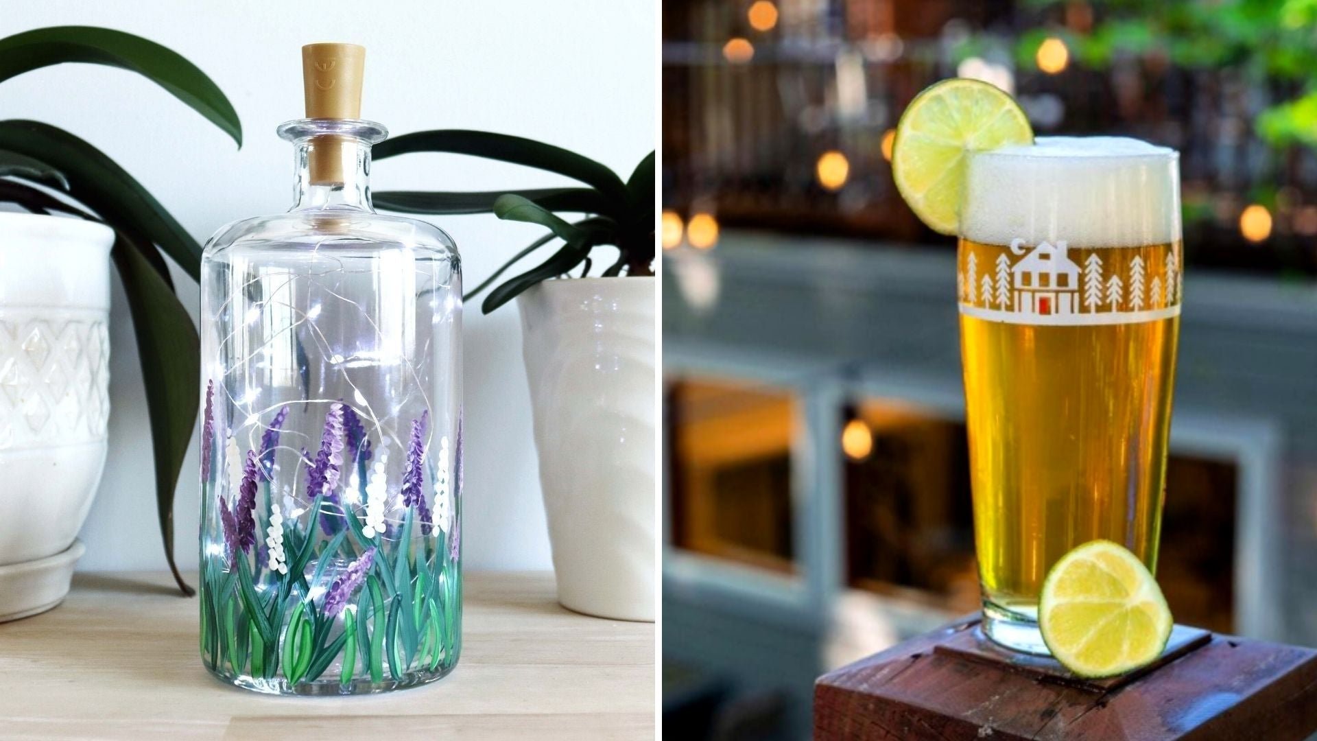 Paint & Sip: Lavender Nordic Bottle Lantern