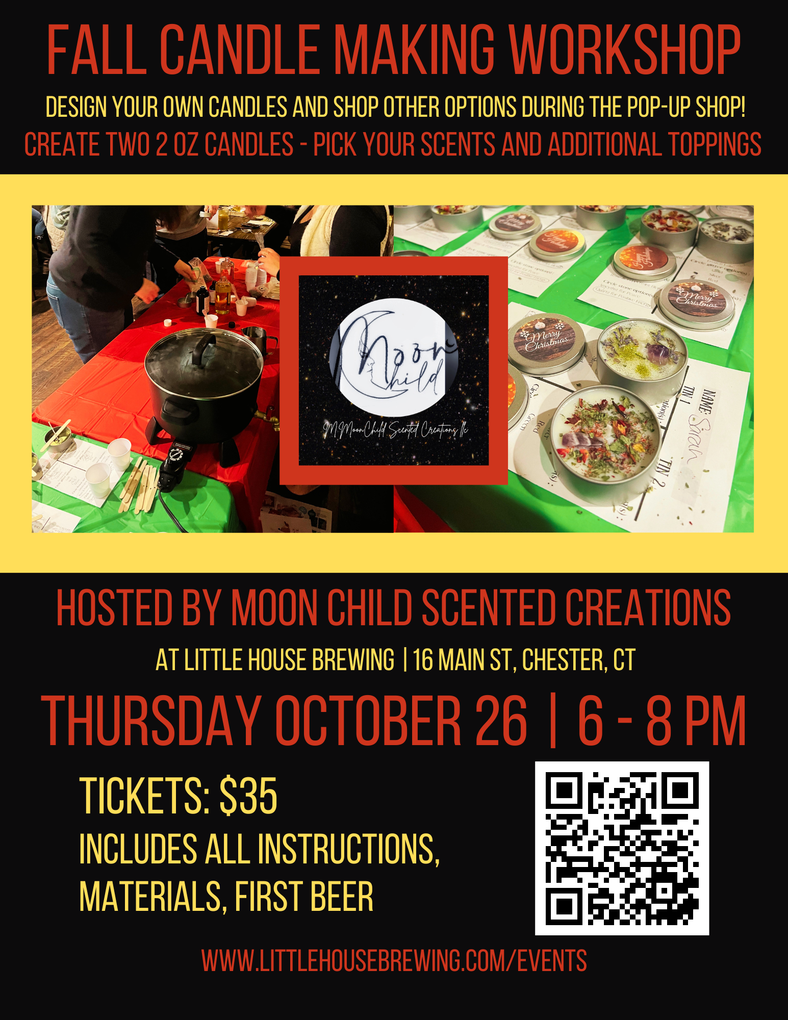 Fall Candle Making Workshop hosted by M.Moon Child Scented Creations